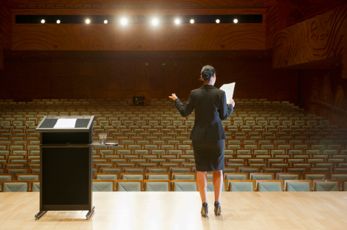 businesswoman-practicing-speech