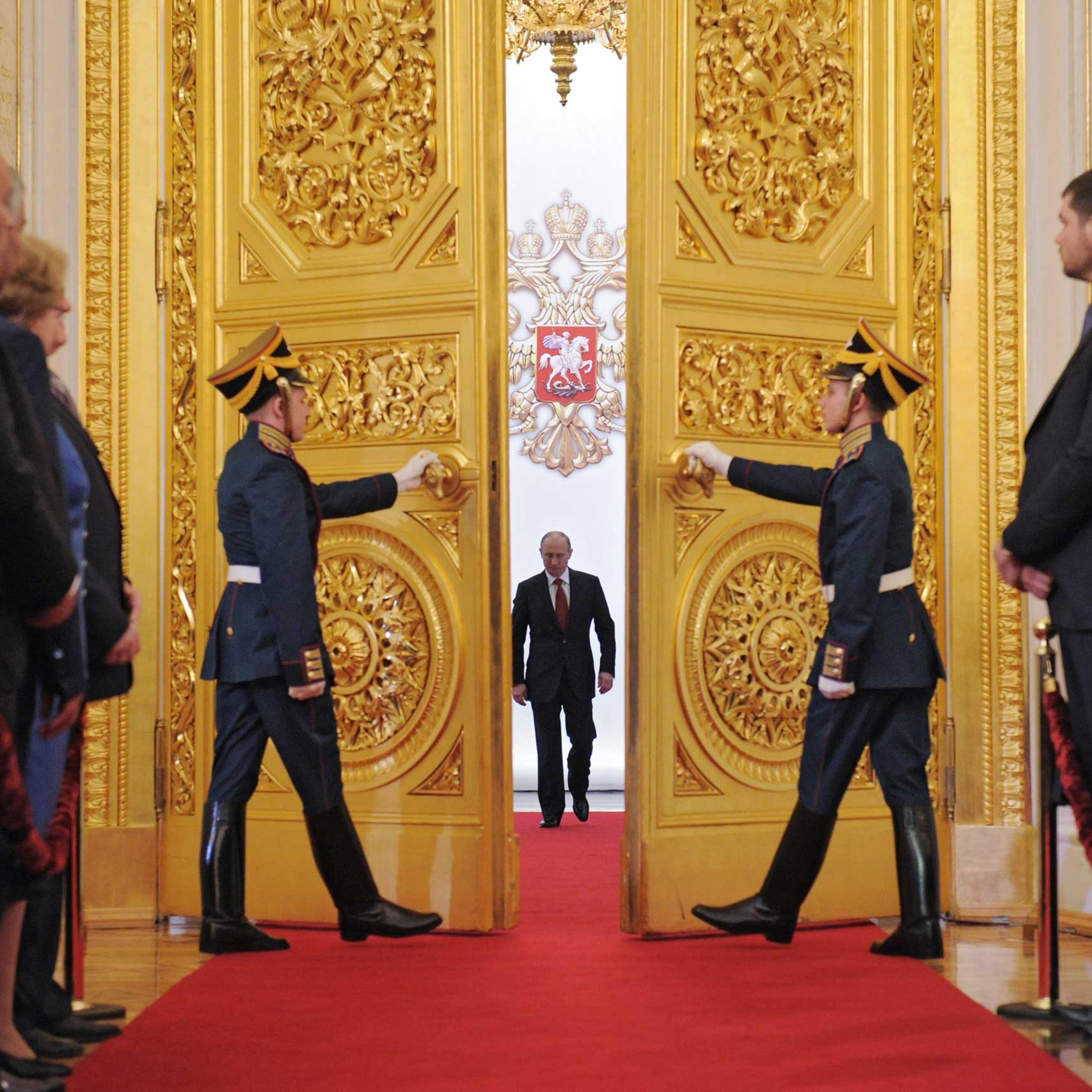 President Putin at the Great Kremlin Palace in Moscow on May 7, 2012, during his inauguration ceremony.