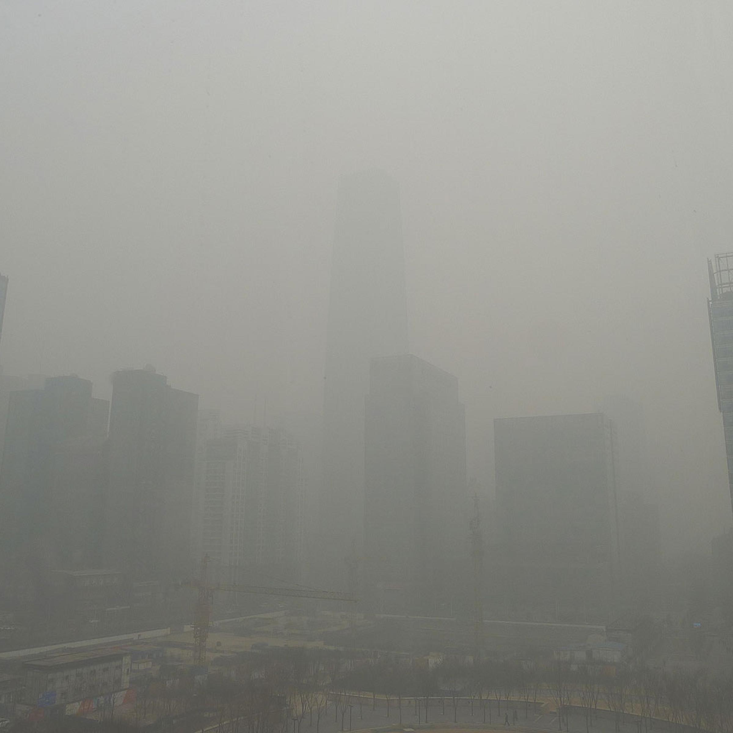 Good morning, Beijing: The view from Beech's 16th-floor apartment on Feb. 26 in Beijing's Central Business District. The building in the background is the tallest in the city