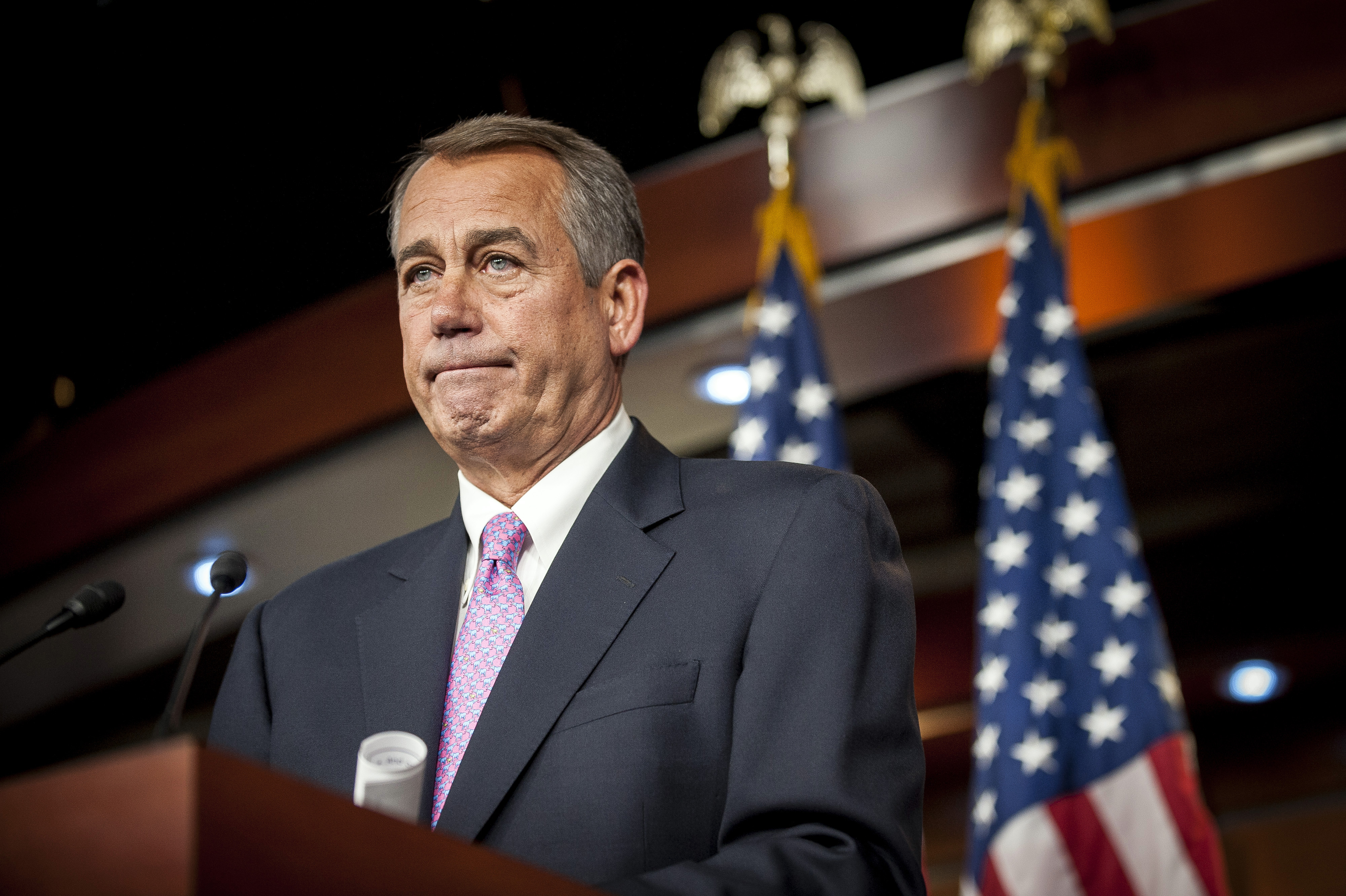 House Speaker John Boehner Holds Weekly News Conference