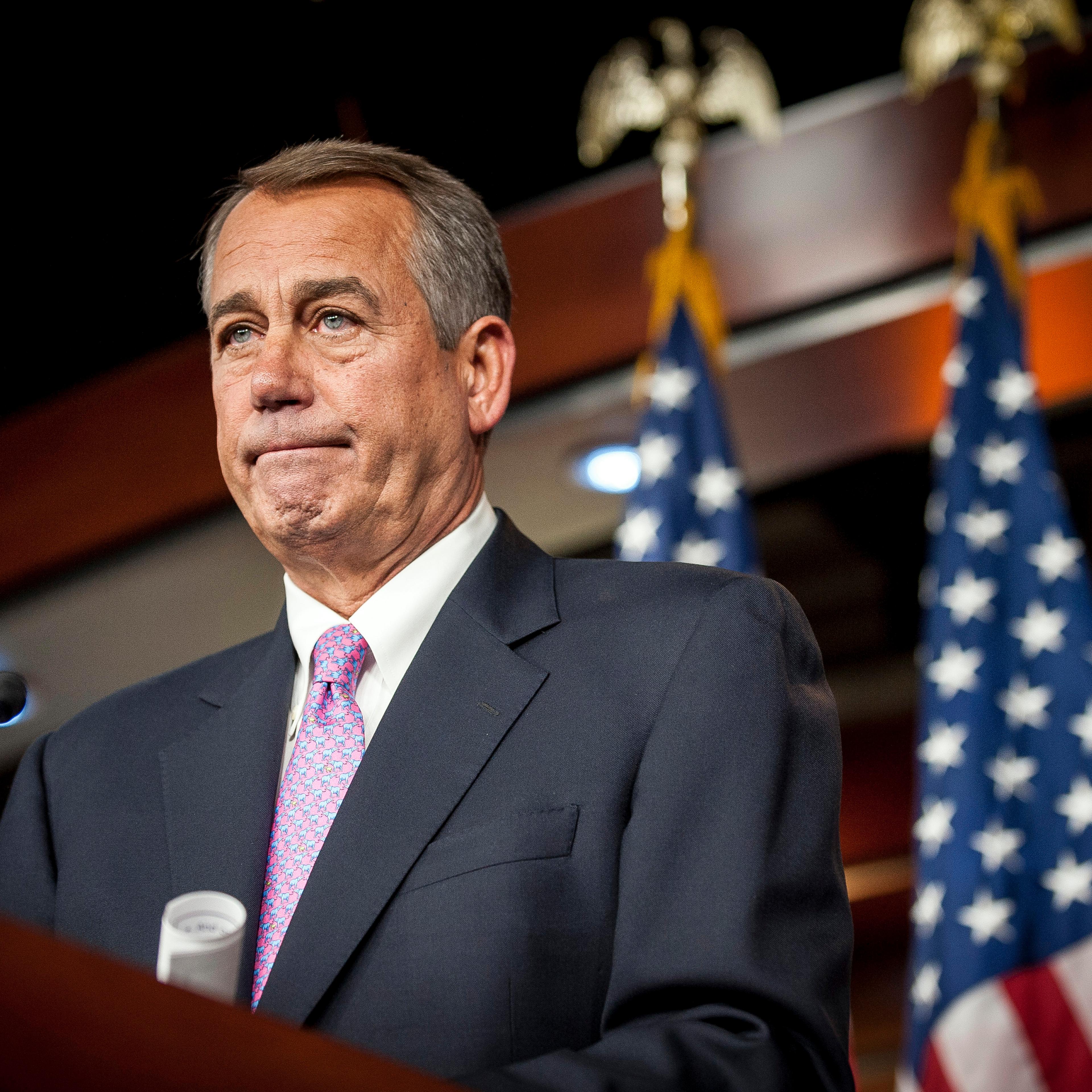 House Speaker John Boehner Holds Weekly News Conference