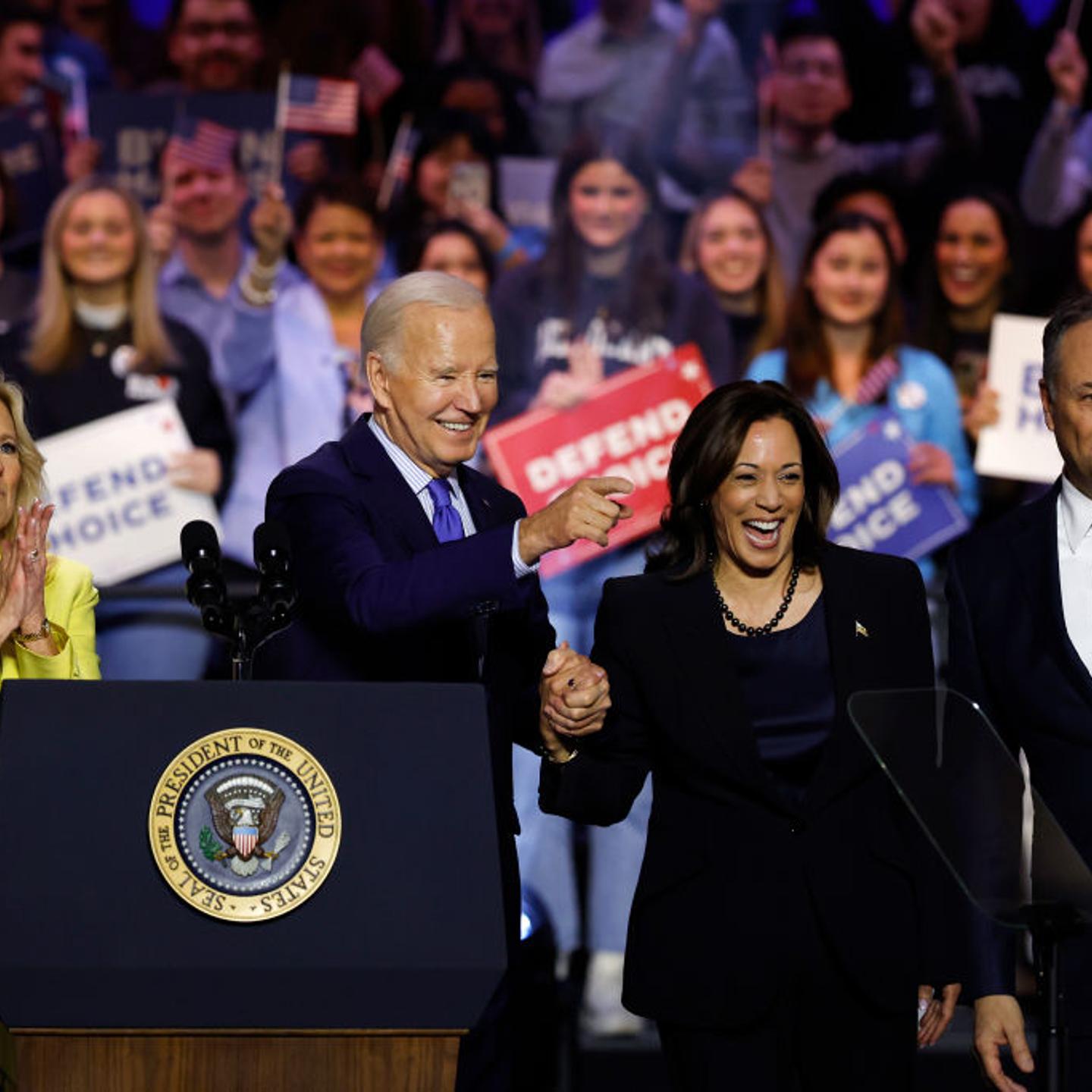 Joe Biden And Kamala Harris Hold Campaign Rally In Support Of Abortion Rights