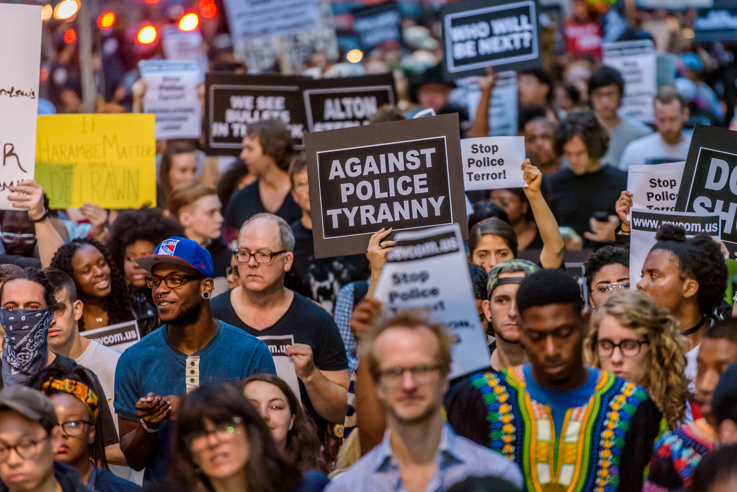 For the third day in a row the Black Lives Matter movement took the streets of New York to protest police brutality in the aftermath of the release of the security camera video capturing the death of Delrawn Small contradicting the NYPD story spread on t