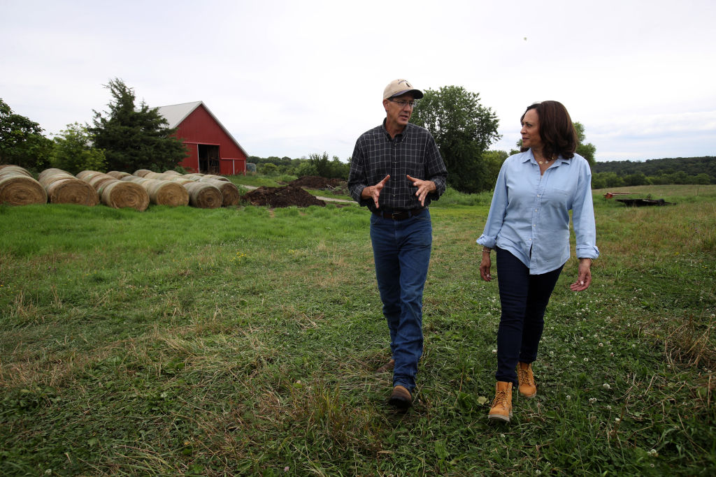 Presidential Candidate Kamala Harris Takes Campaign Bus Trip Across Iowa