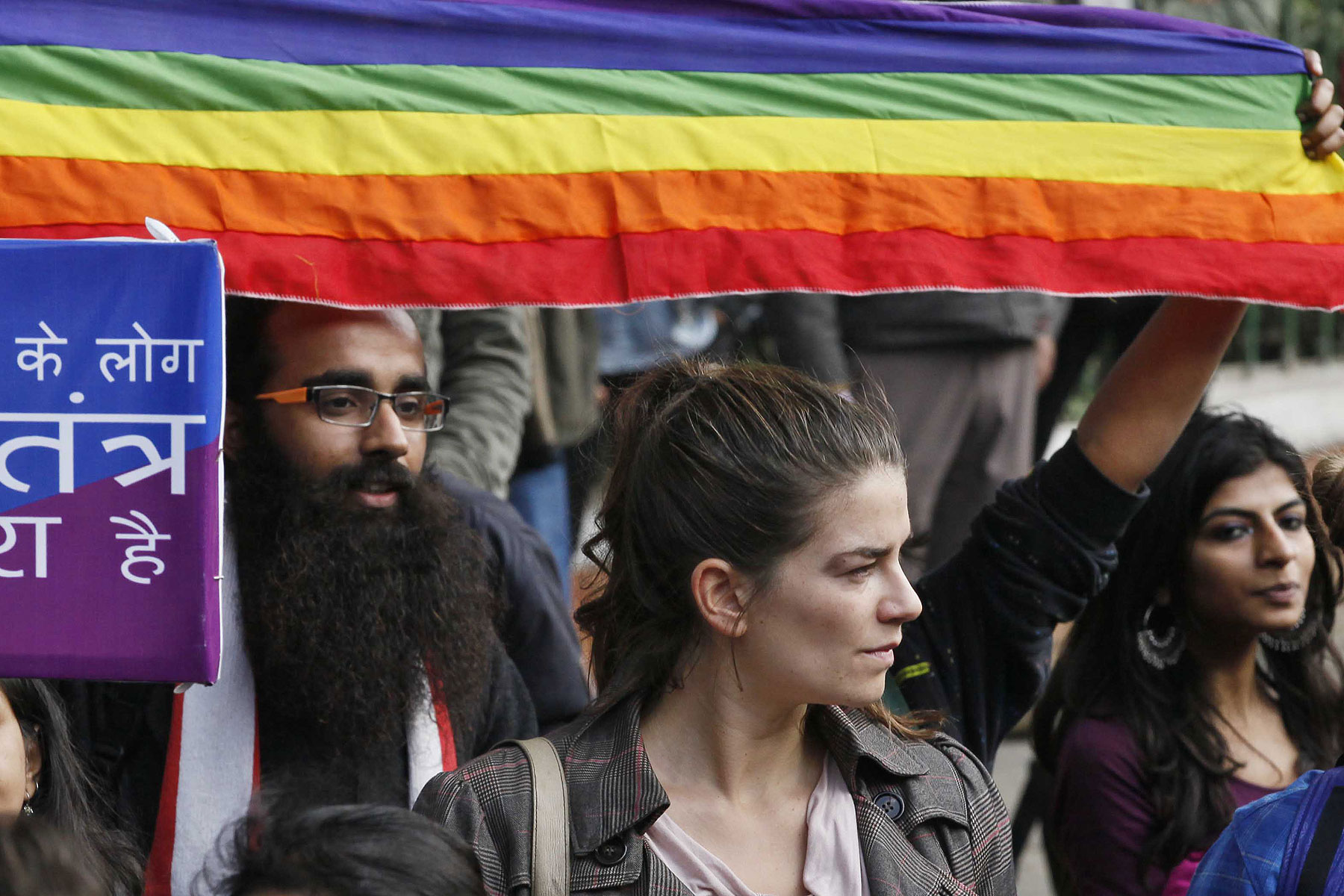Activists protest against Supreme Court's judgment that upheld section 377 of the Indian Penal Code that criminalizes homosexuality