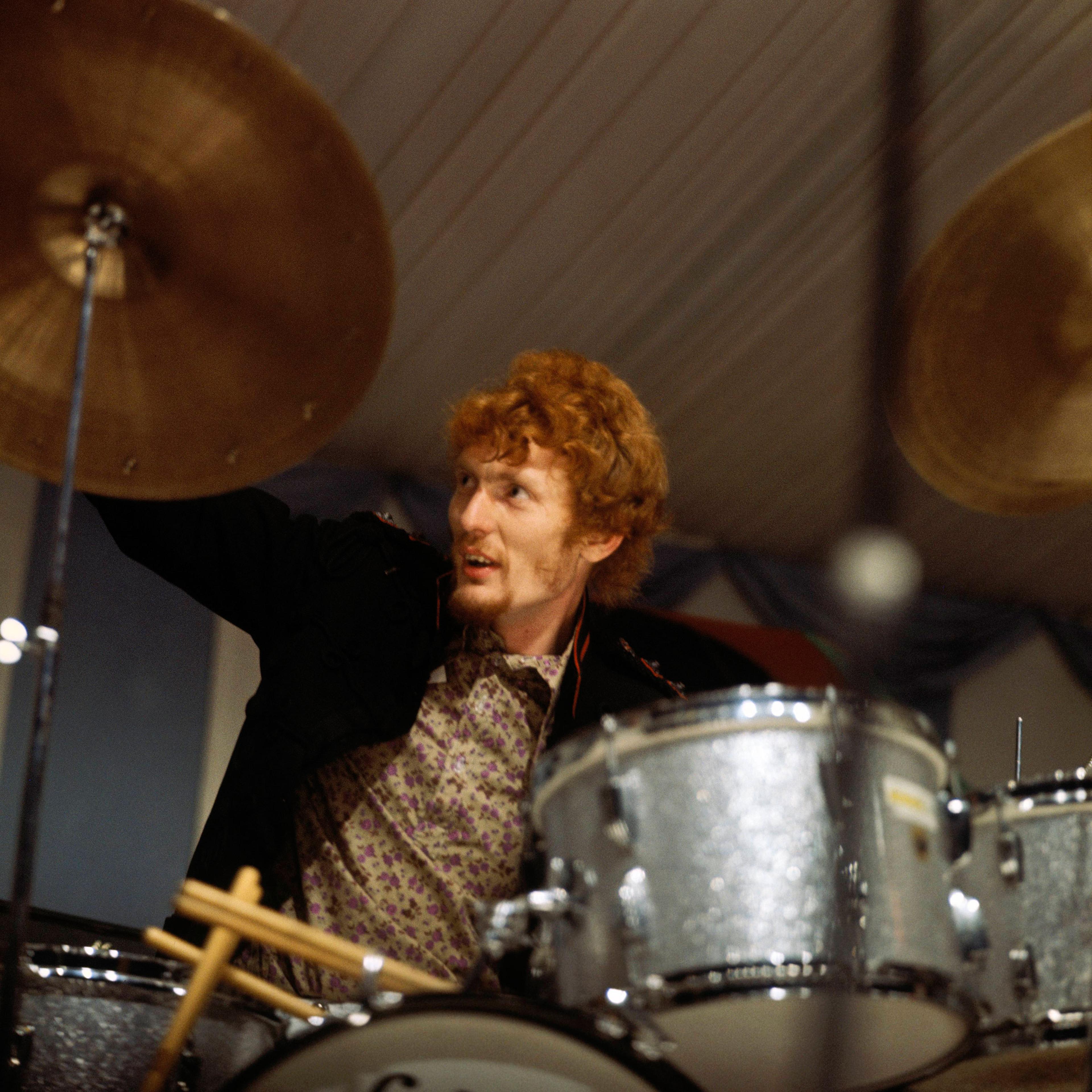 Ginger Baker performs with Cream at Windsor Festival