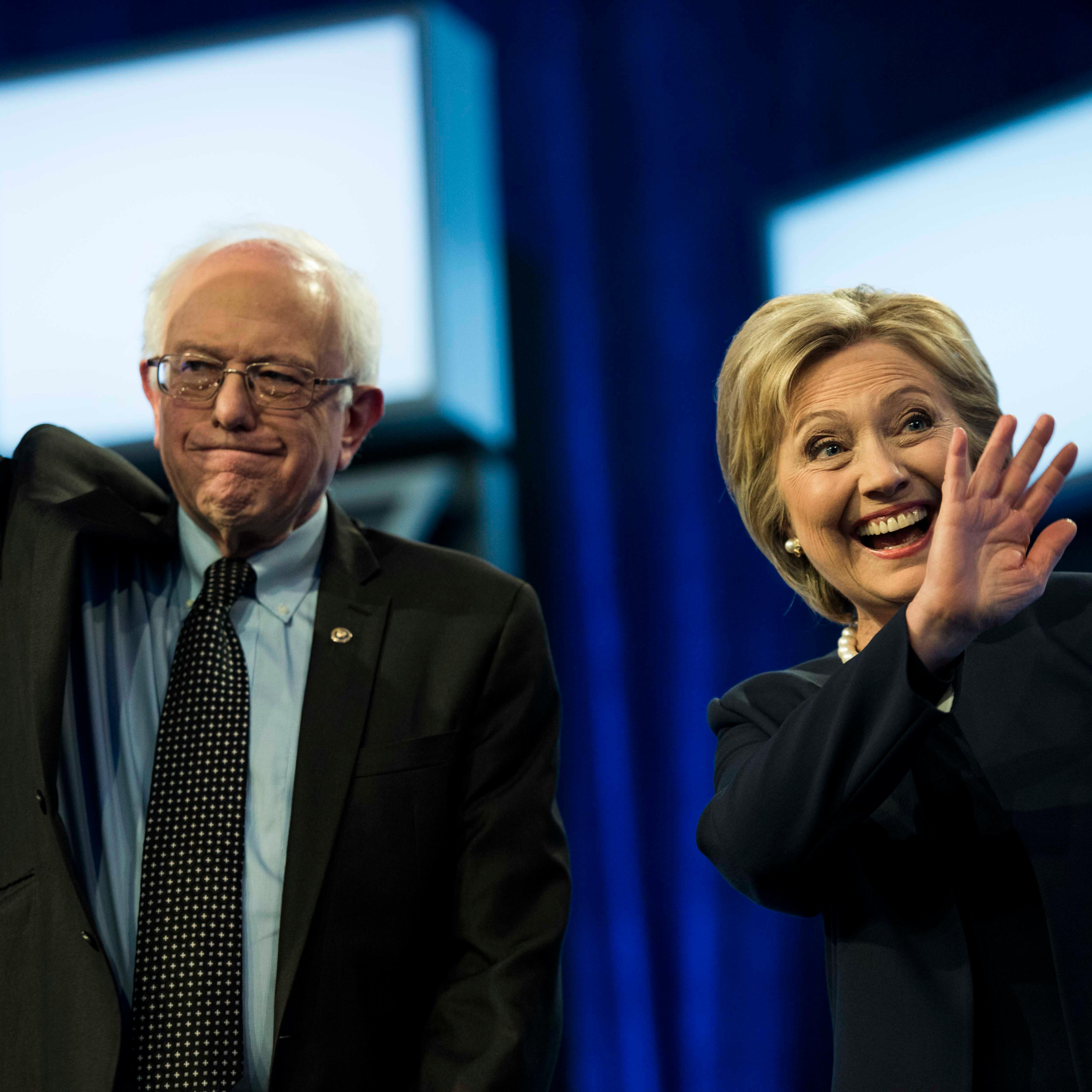 Former Secretary of State Hillary Clinton and Senator Bernie Sanders