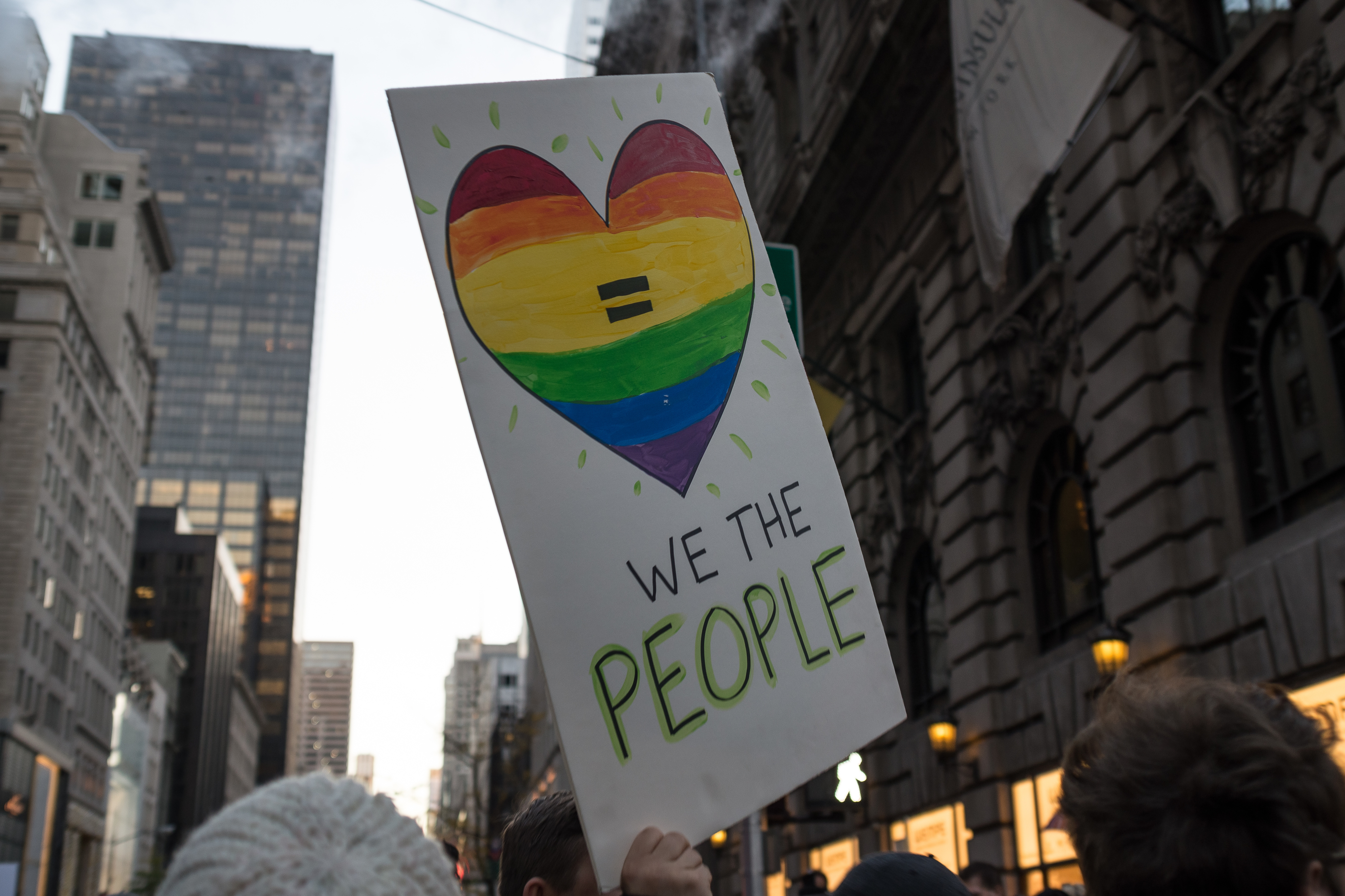 At the conclusion of a mass rally near Trump Tower, a