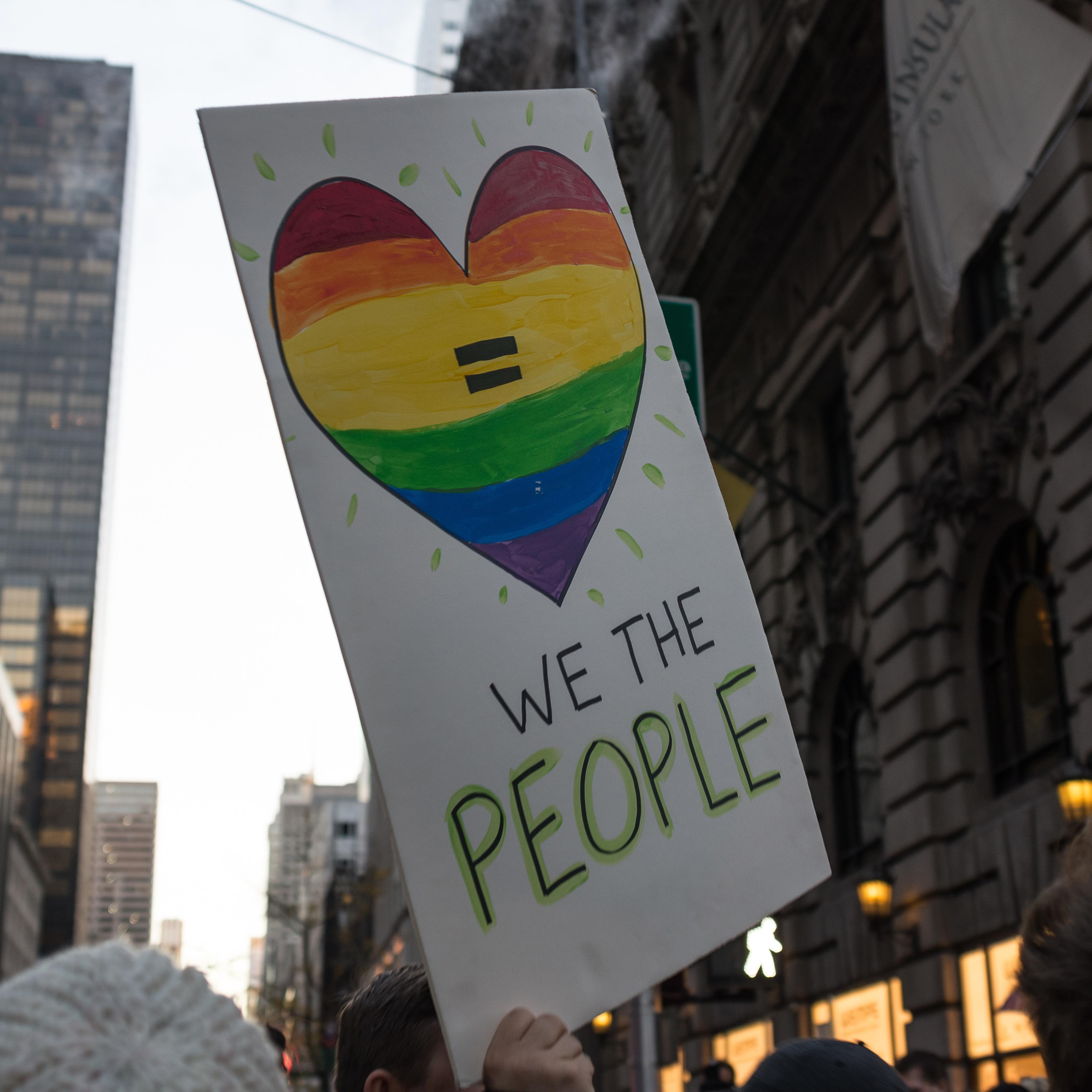 At the conclusion of a mass rally near Trump Tower, a