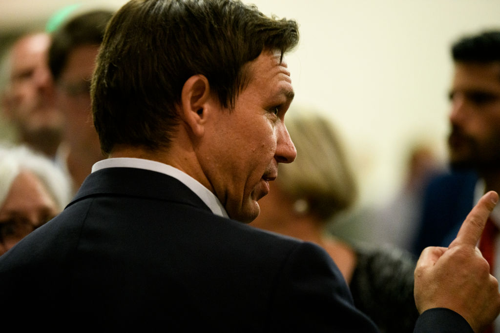 Florida Governor Ron DeSantis Attends Iowa GOP Reception In Cedar Rapids
