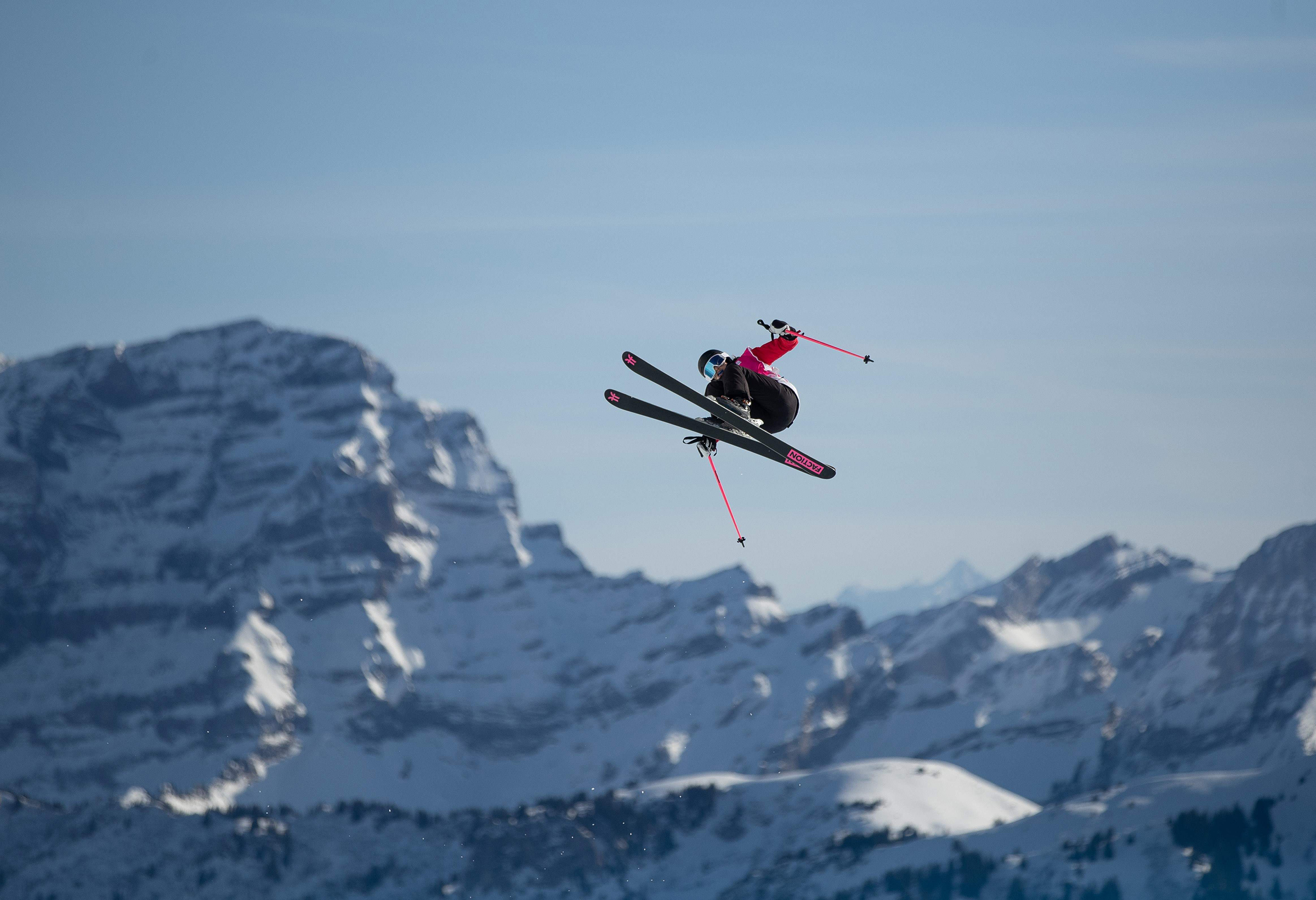 Gold medalist Gu competes during the Women’s Freestyle Skiing Big Air Final during the Lausanne 2020 Winter Youth Olympic Games