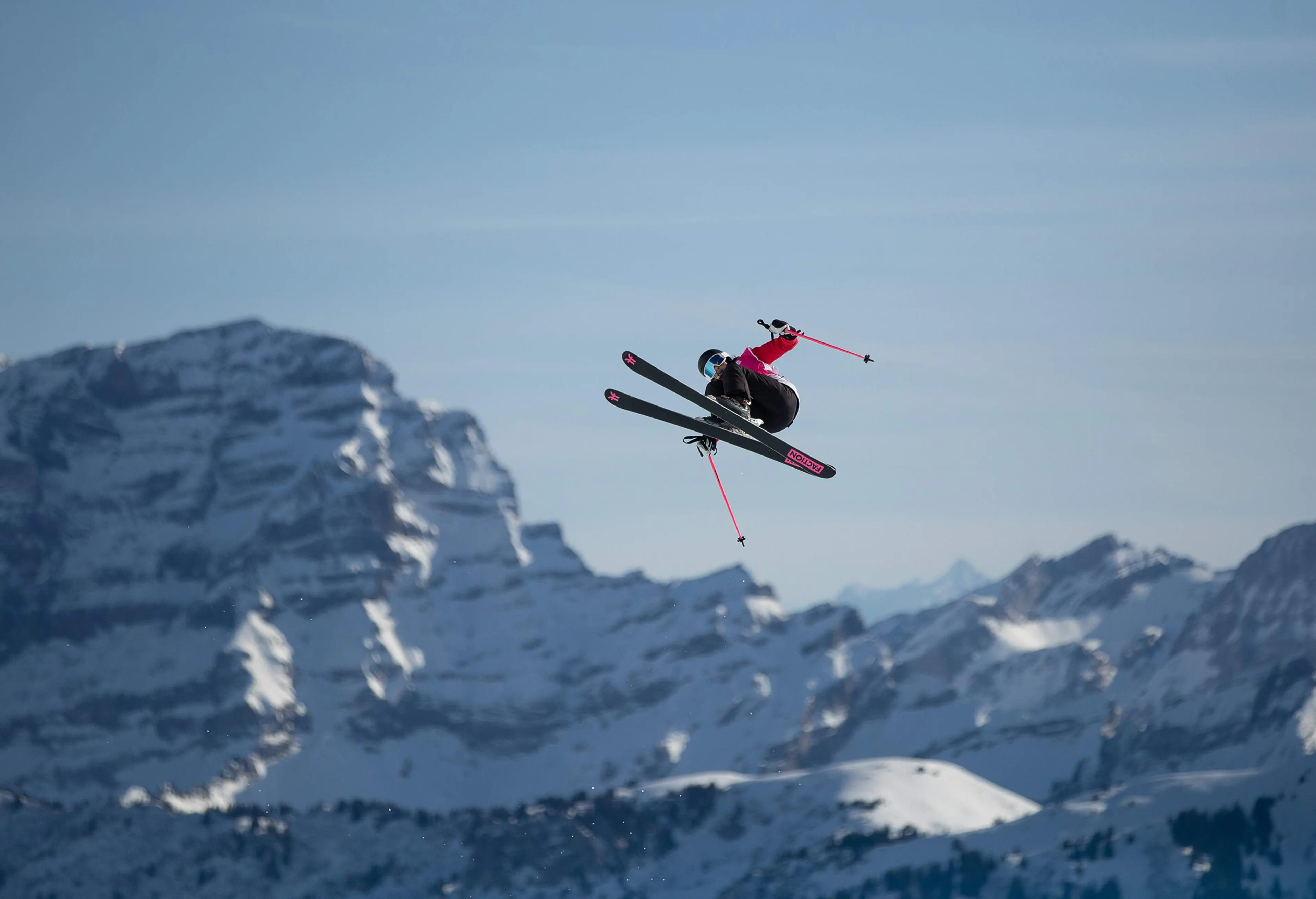 Gold medalist Gu competes during the Women’s Freestyle Skiing Big Air Final during the Lausanne 2020 Winter Youth Olympic Games