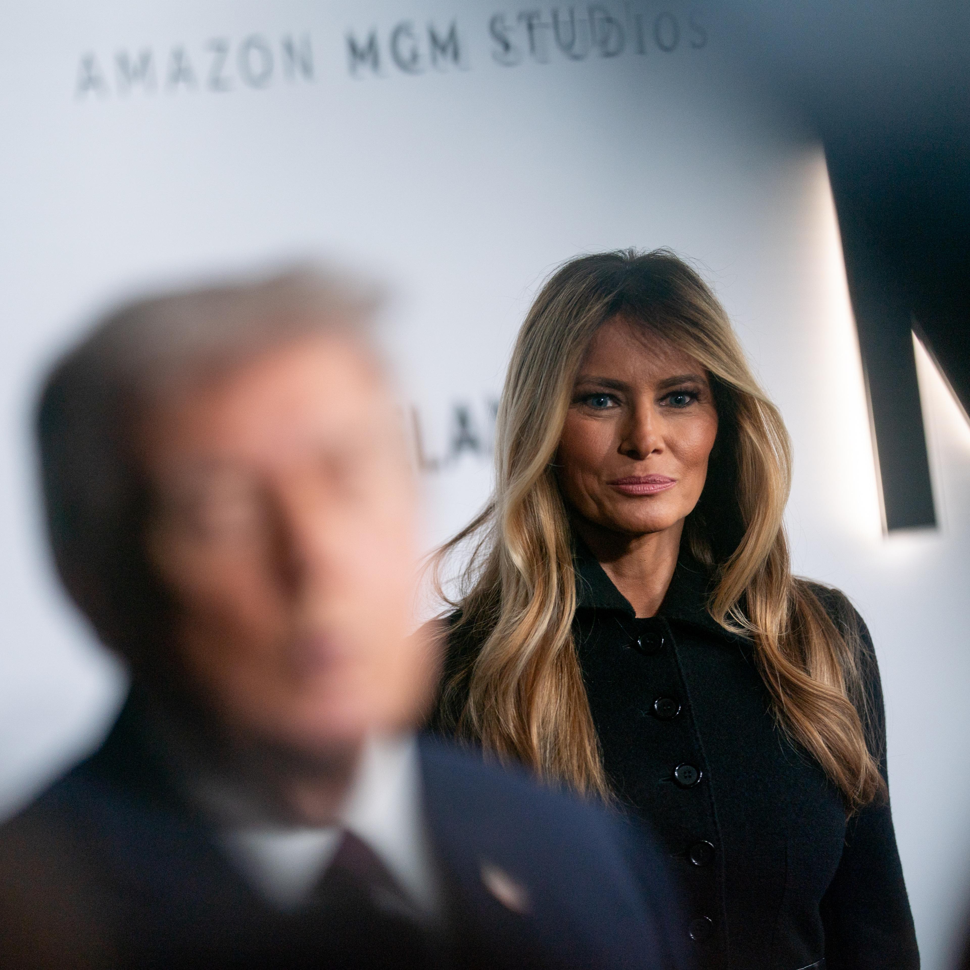 President Donald Trump and First Lady Melania Trump at the premiere of "Melania" at the Kennedy Center in Washington, Jan. 29, 2026.
