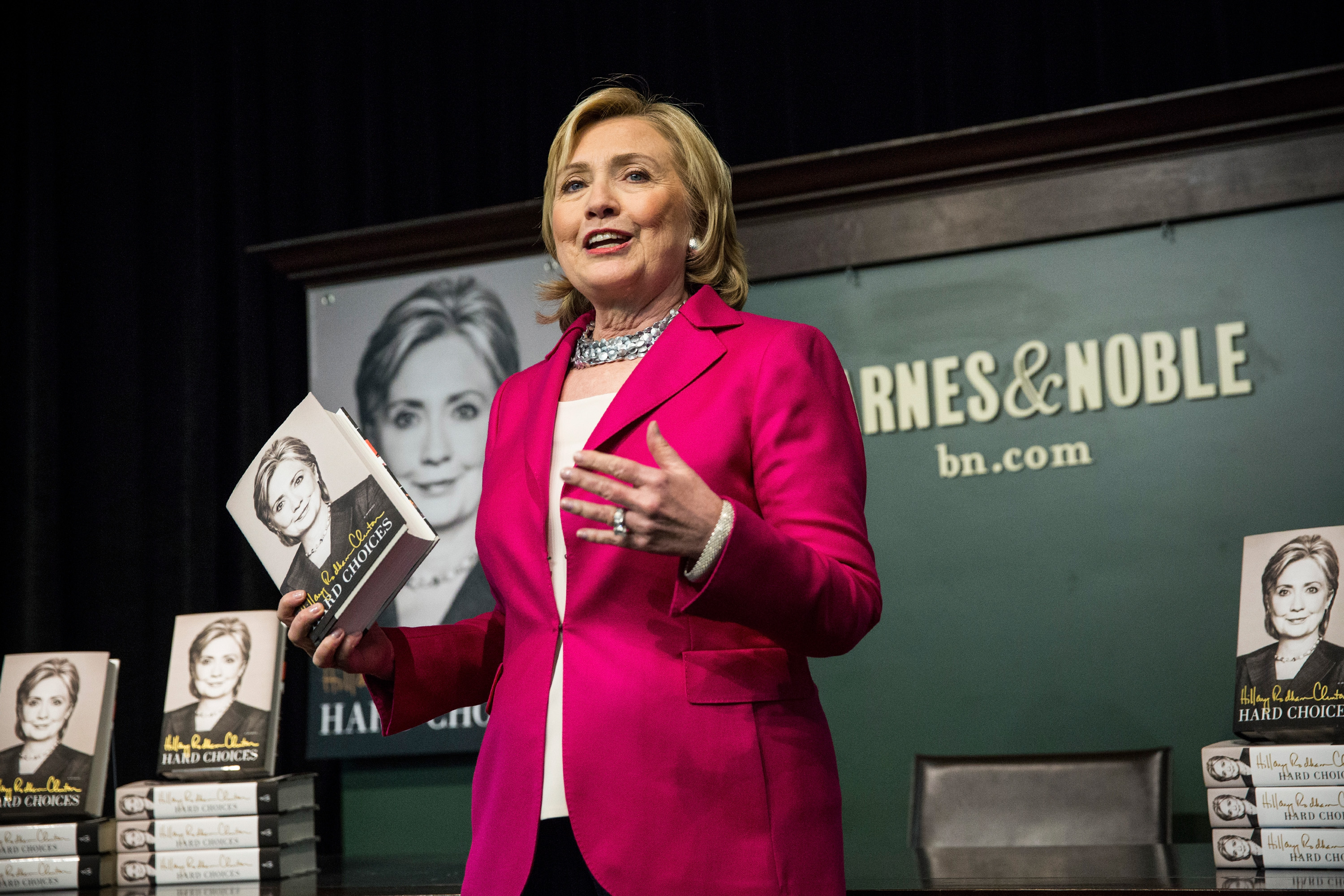 Hillary Clinton Reads From Her New Memoir In New York City