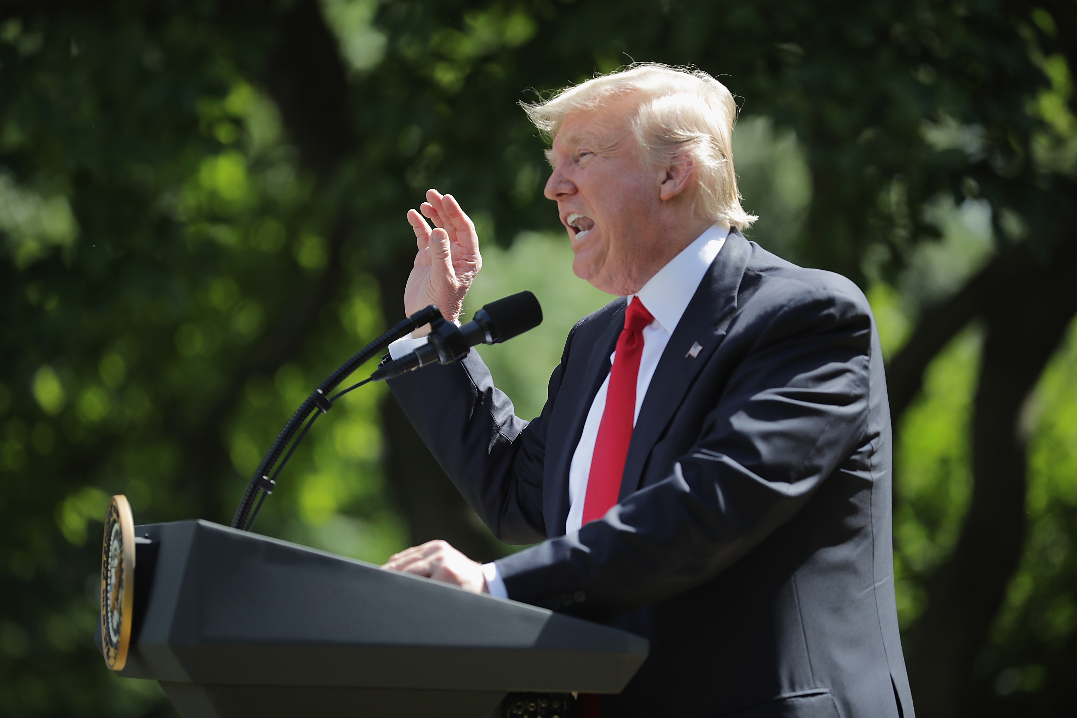 President Donald Trump Makes Statement On Paris Climate Agreement