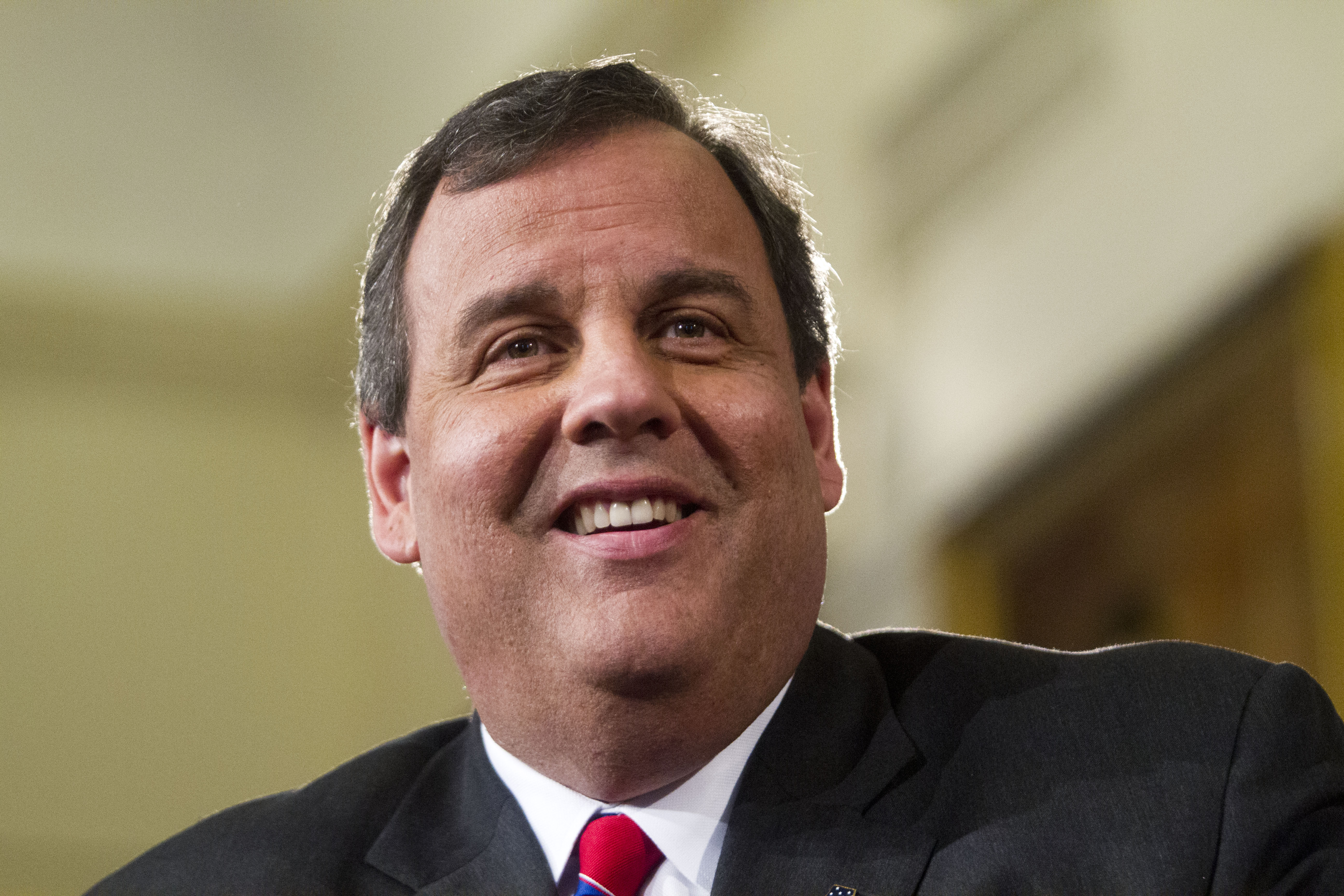 NJ Gov Christie Holds News Conference At Statehouse