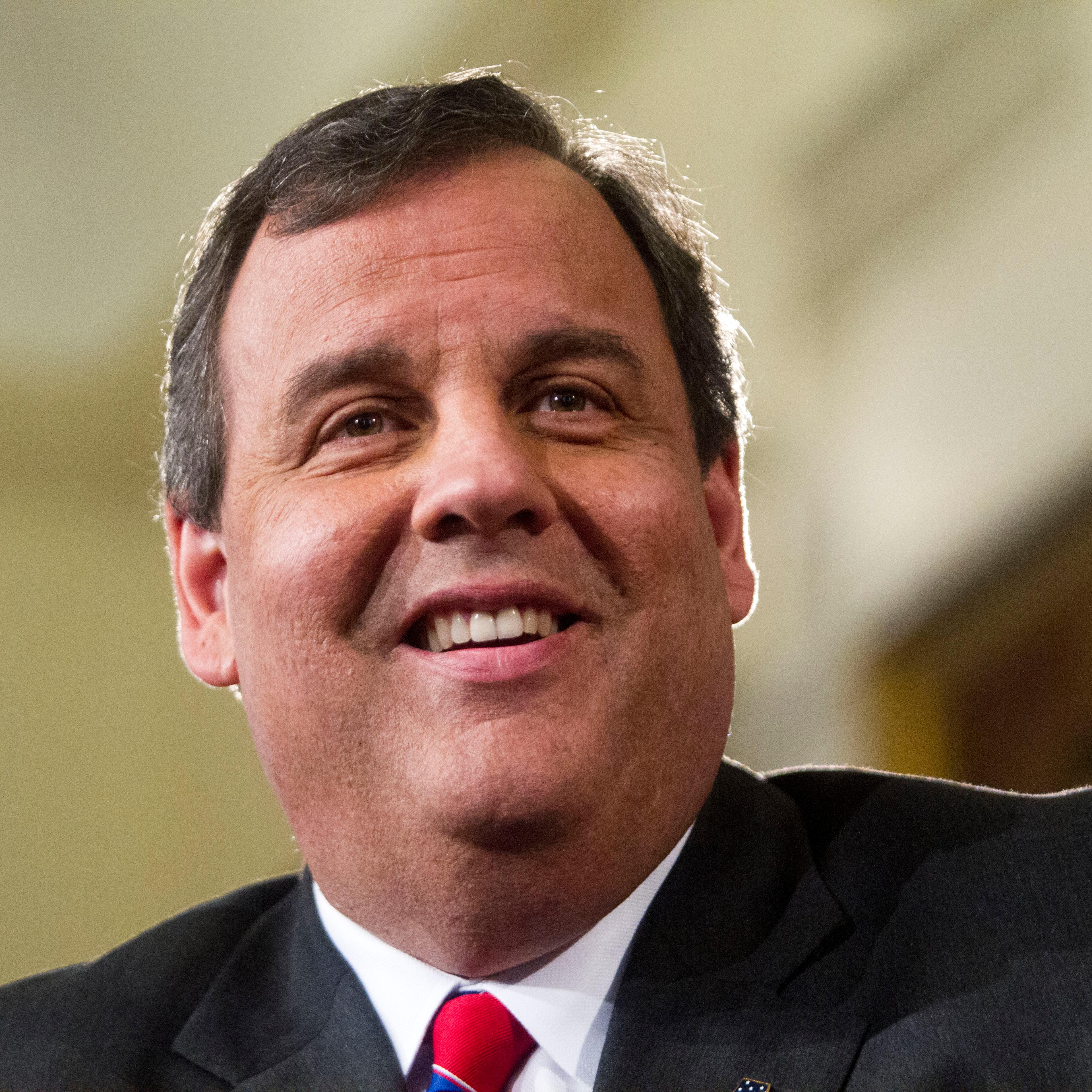 NJ Gov Christie Holds News Conference At Statehouse
