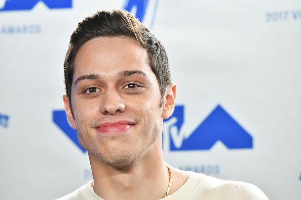 Pete Davidson poses in the press room during the 2017 MTV Video Music Awards at The Forum on August 27, 2017 in Inglewood, California.