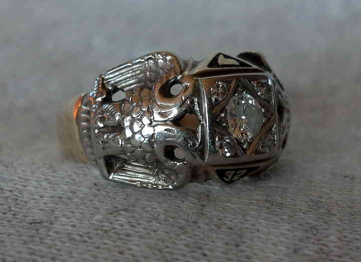 Paul Bentley's 32nd Degree Masonic Ring