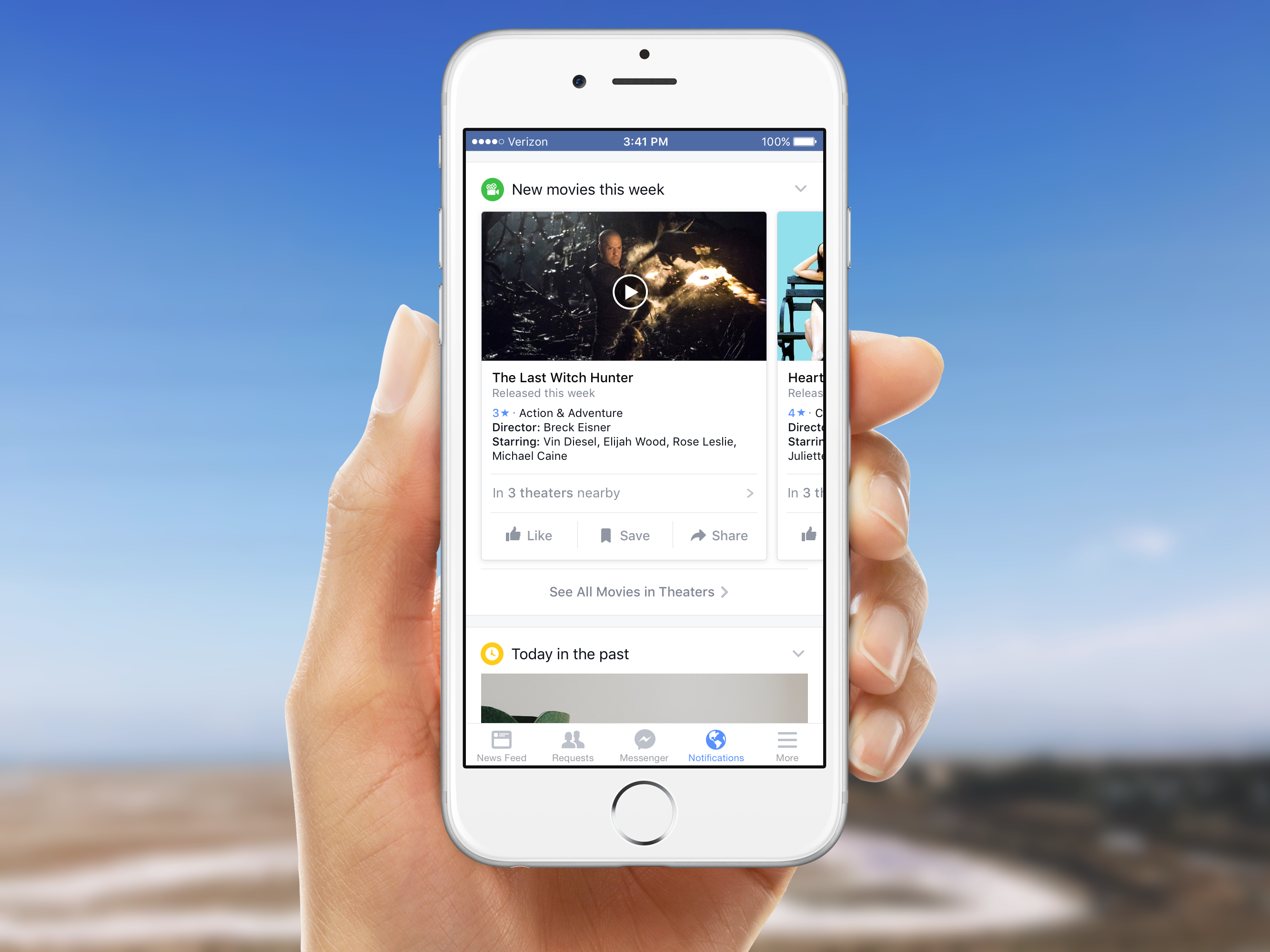 Facebook will soon be able to show you movies playing at theaters nearby and more.