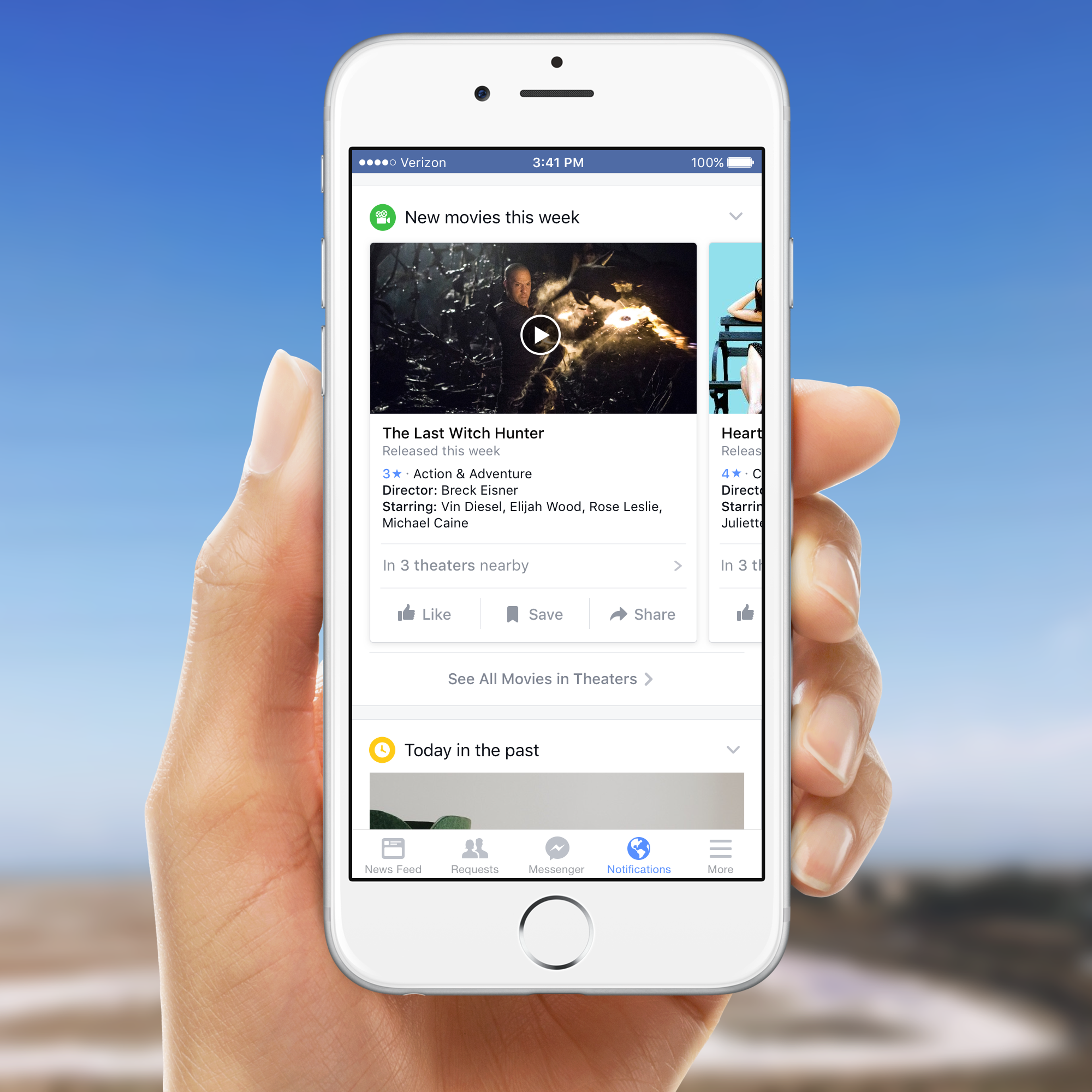 Facebook will soon be able to show you movies playing at theaters nearby and more.