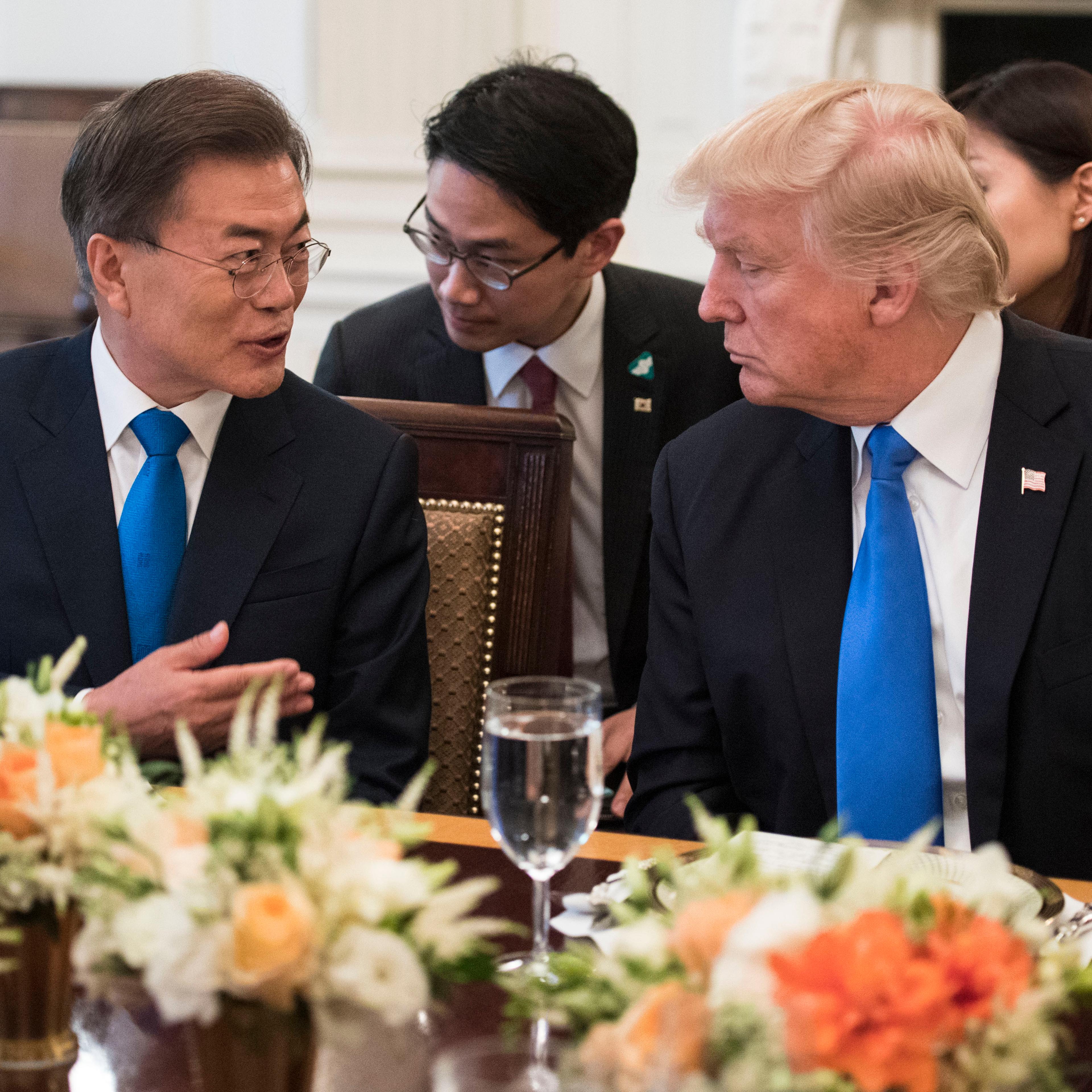 President Donald Trump and South Korean President Moon Jae-in Have Dinner At The White House