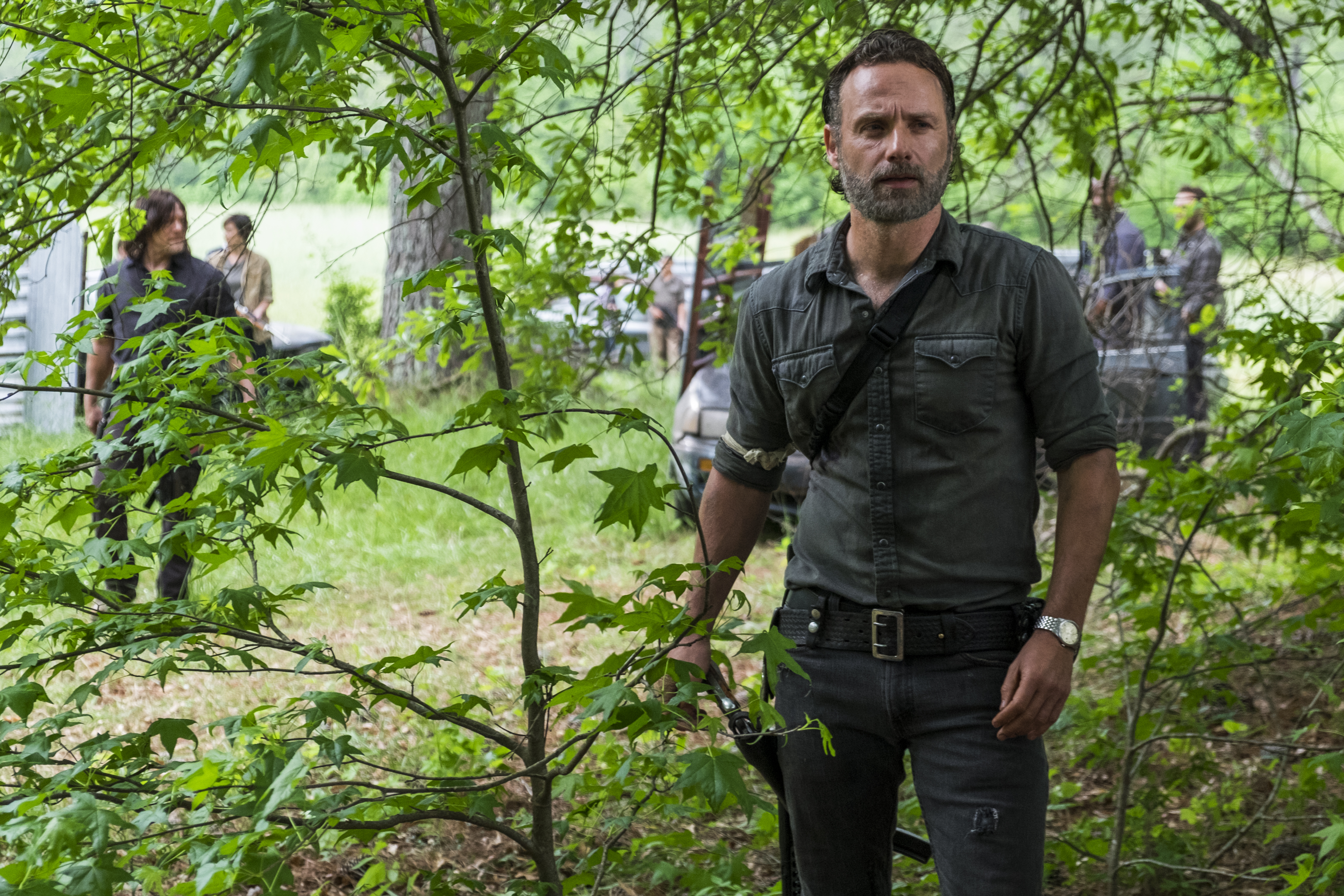 Andrew Lincoln as Rick Grimes in The Walking Dead - Season 8, Episode 1