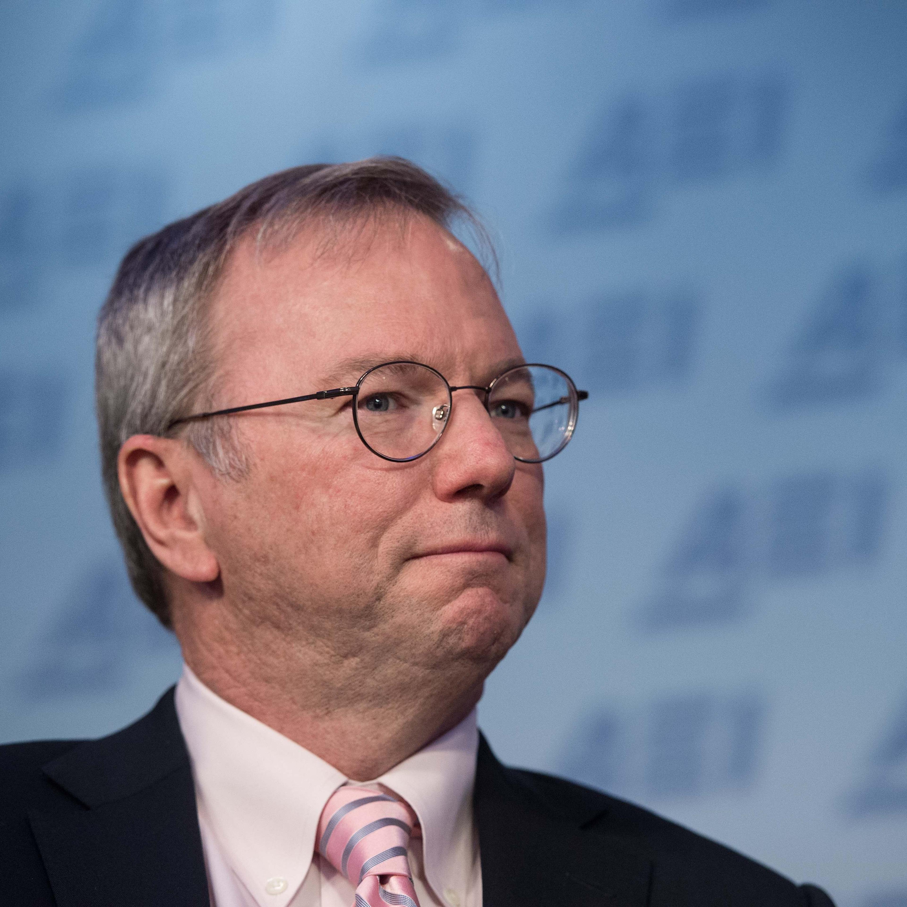 Google executive chairman Eric Schmidt speaks on technology on March 18, 2015 at the American Enterprise Institute in Washington, DC.