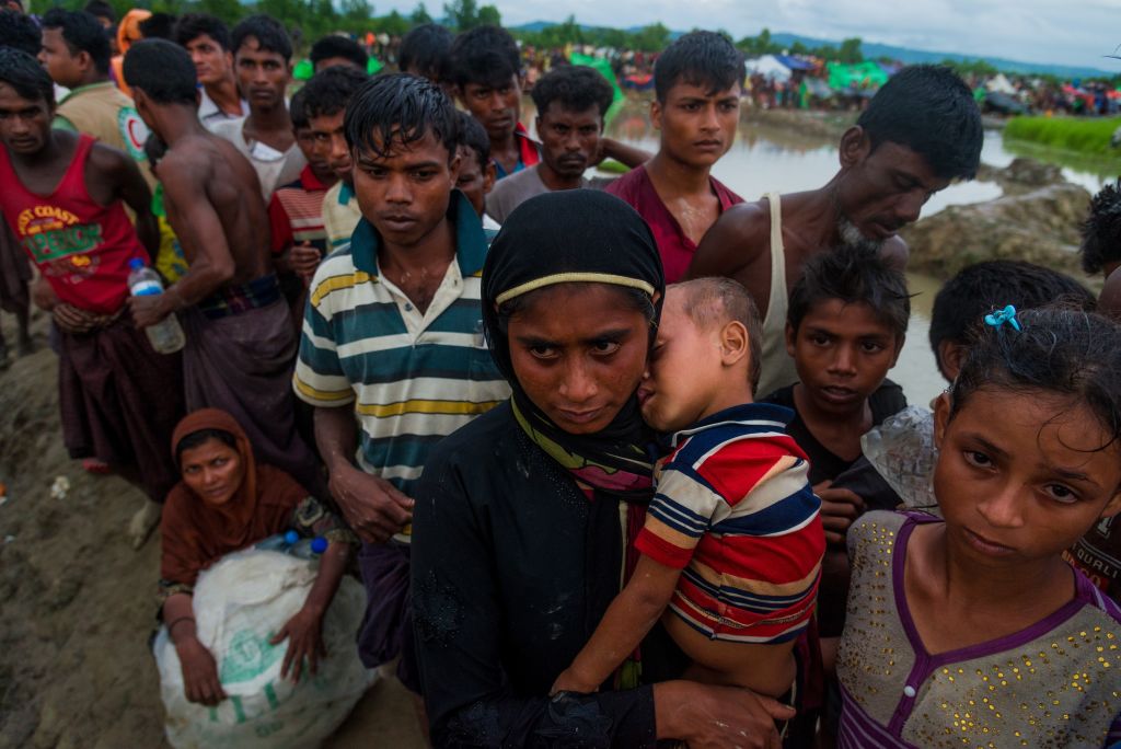 Rohingya people fled from oppression in Myanmar
