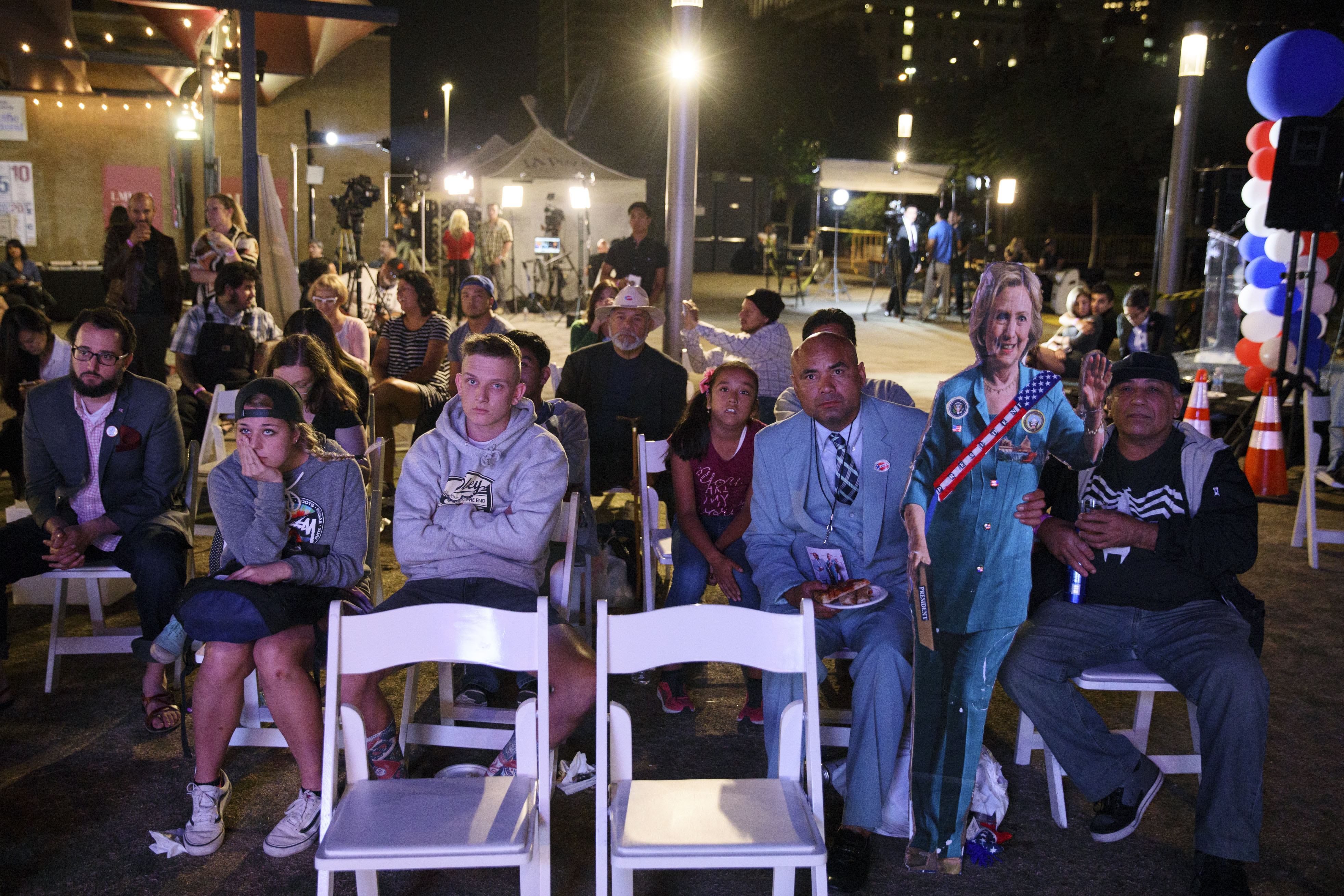 People Attend Watch Parties While Awaiting Results Of 2016 U.S. Presidential Election