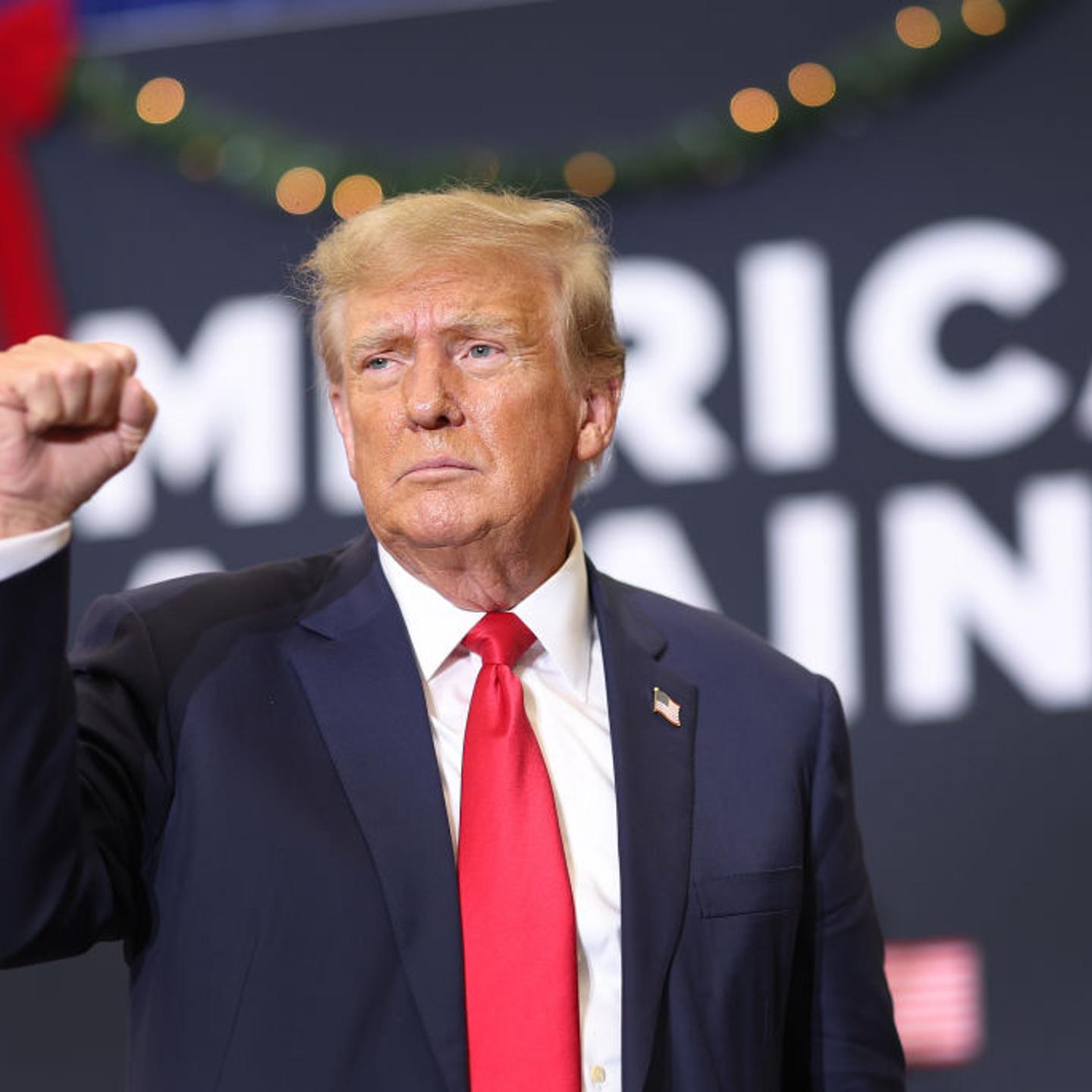Former President Trump Holds Rally In Waterloo, Iowa