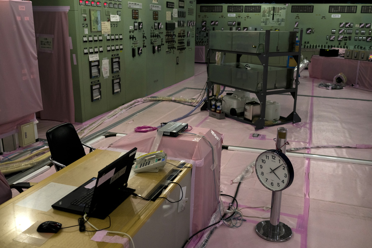 Japan, Okuma, 2014.Inside the Central Control Room for Reactor 1 and 2 which both had a meltdown and exploded after the earthquake and tsunami hit the east coast of japan in 2011.