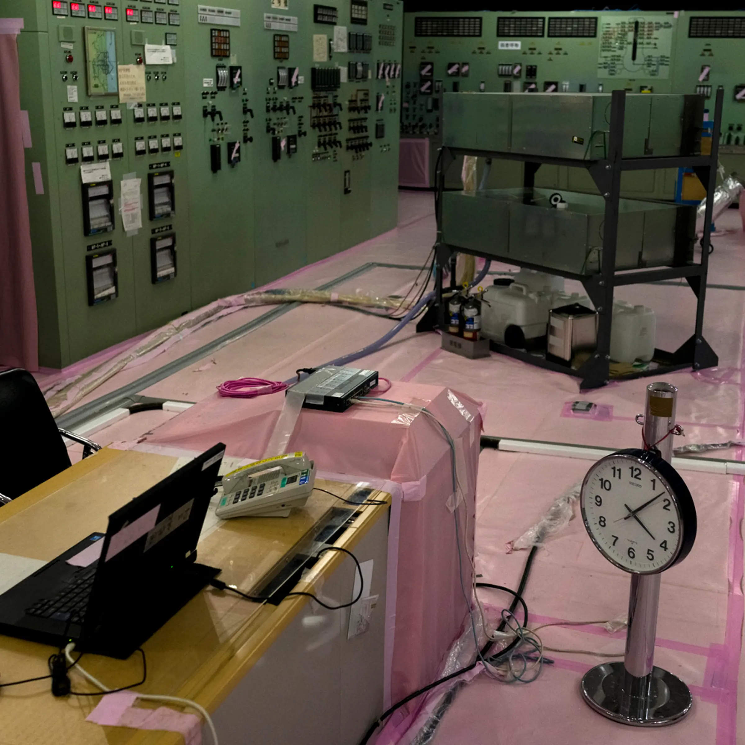 Japan, Okuma, 2014.Inside the Central Control Room for Reactor 1 and 2 which both had a meltdown and exploded after the earthquake and tsunami hit the east coast of japan in 2011.