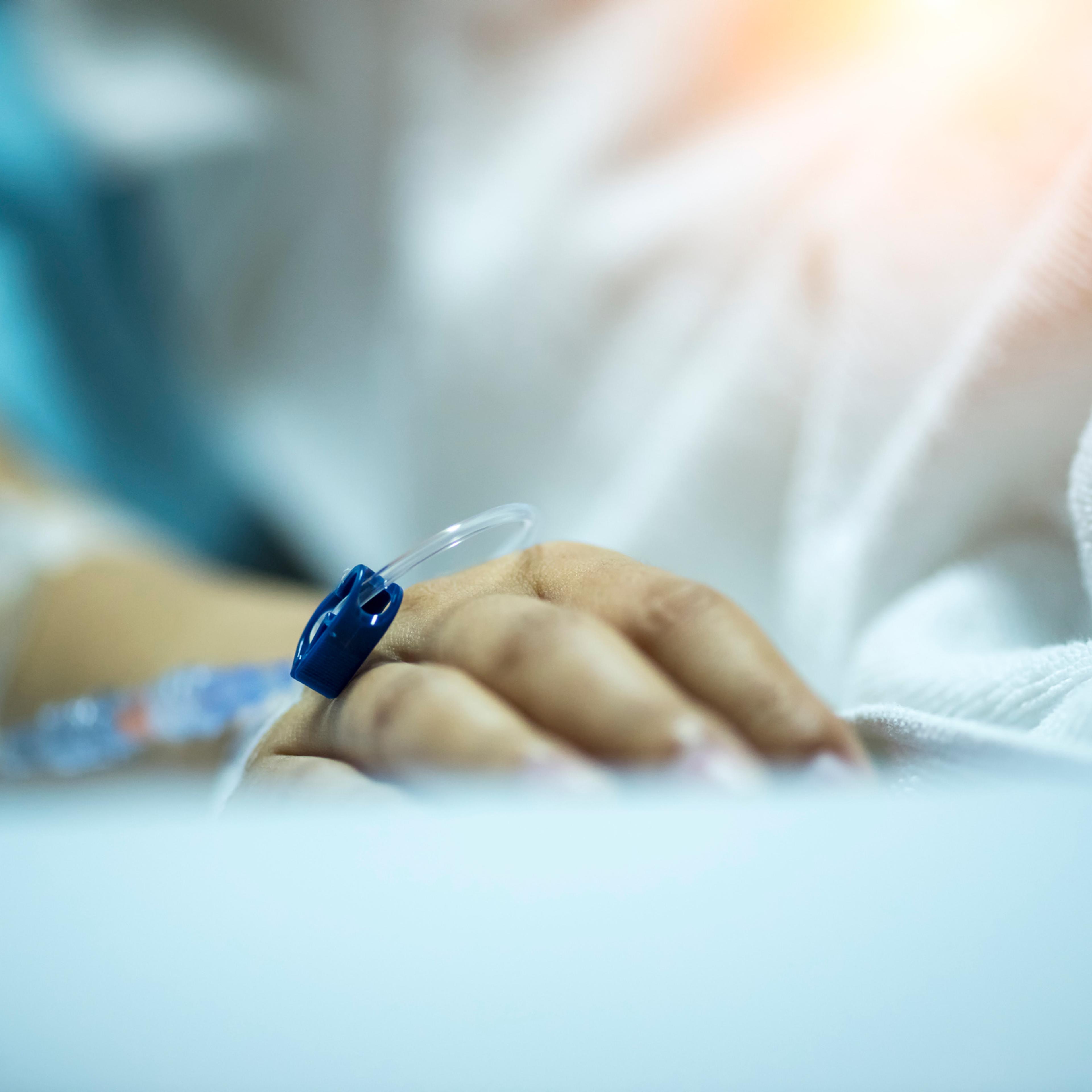 A patient in a hospital