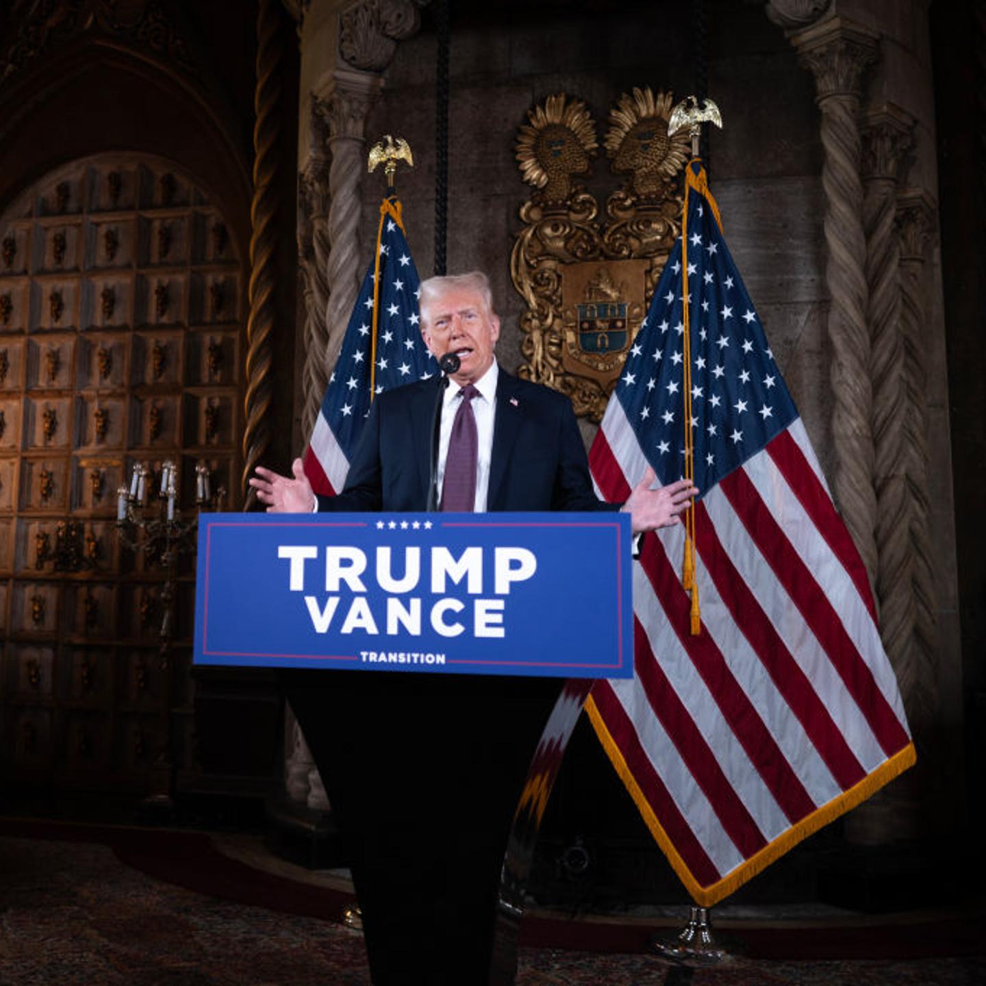 President-Elect Trump Holds Press Conference At Mar-A-Lago