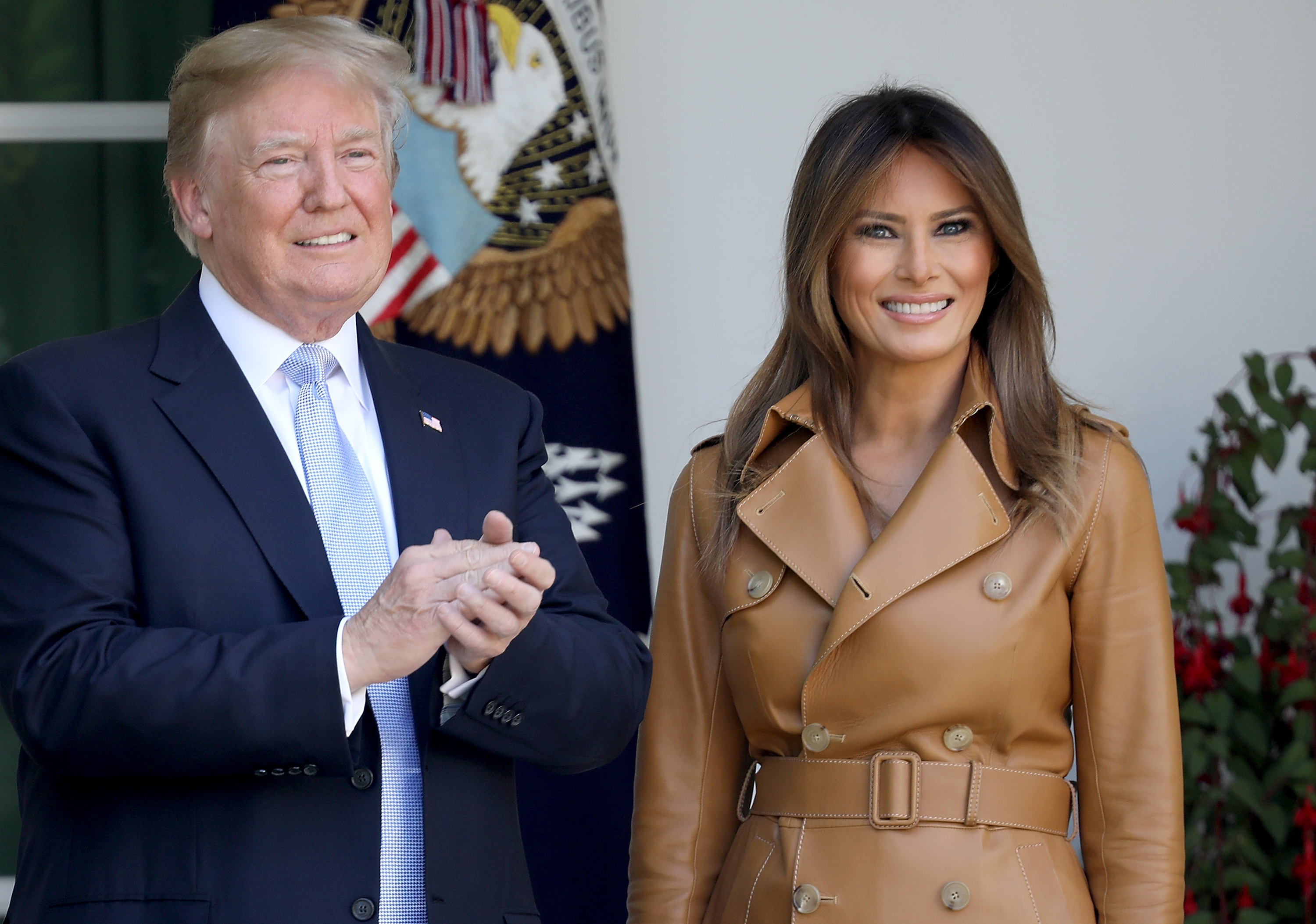First Lady Melania Trump Speaks On The Launch Of Her Initiatives In The Rose Garden Of White House