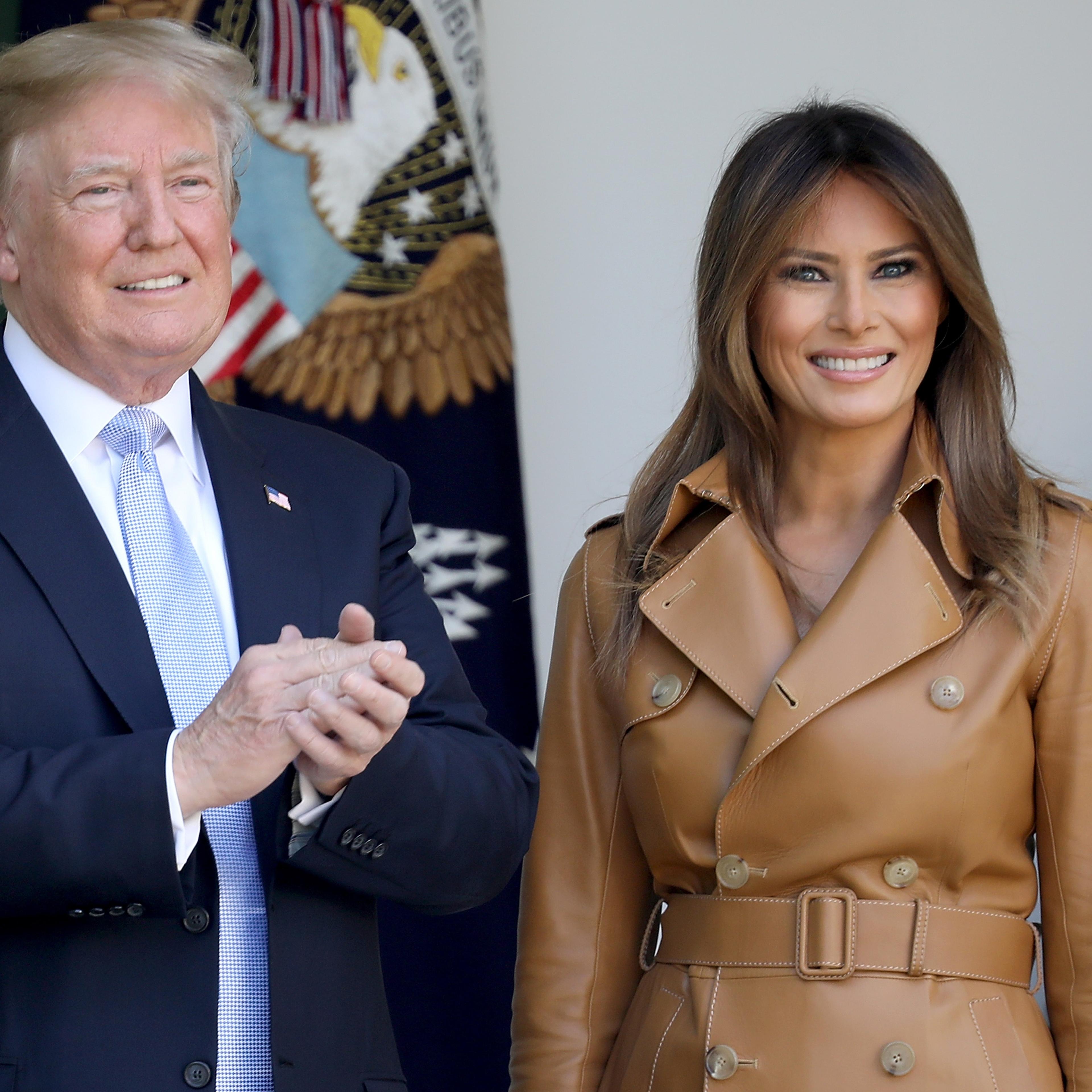 First Lady Melania Trump Speaks On The Launch Of Her Initiatives In The Rose Garden Of White House