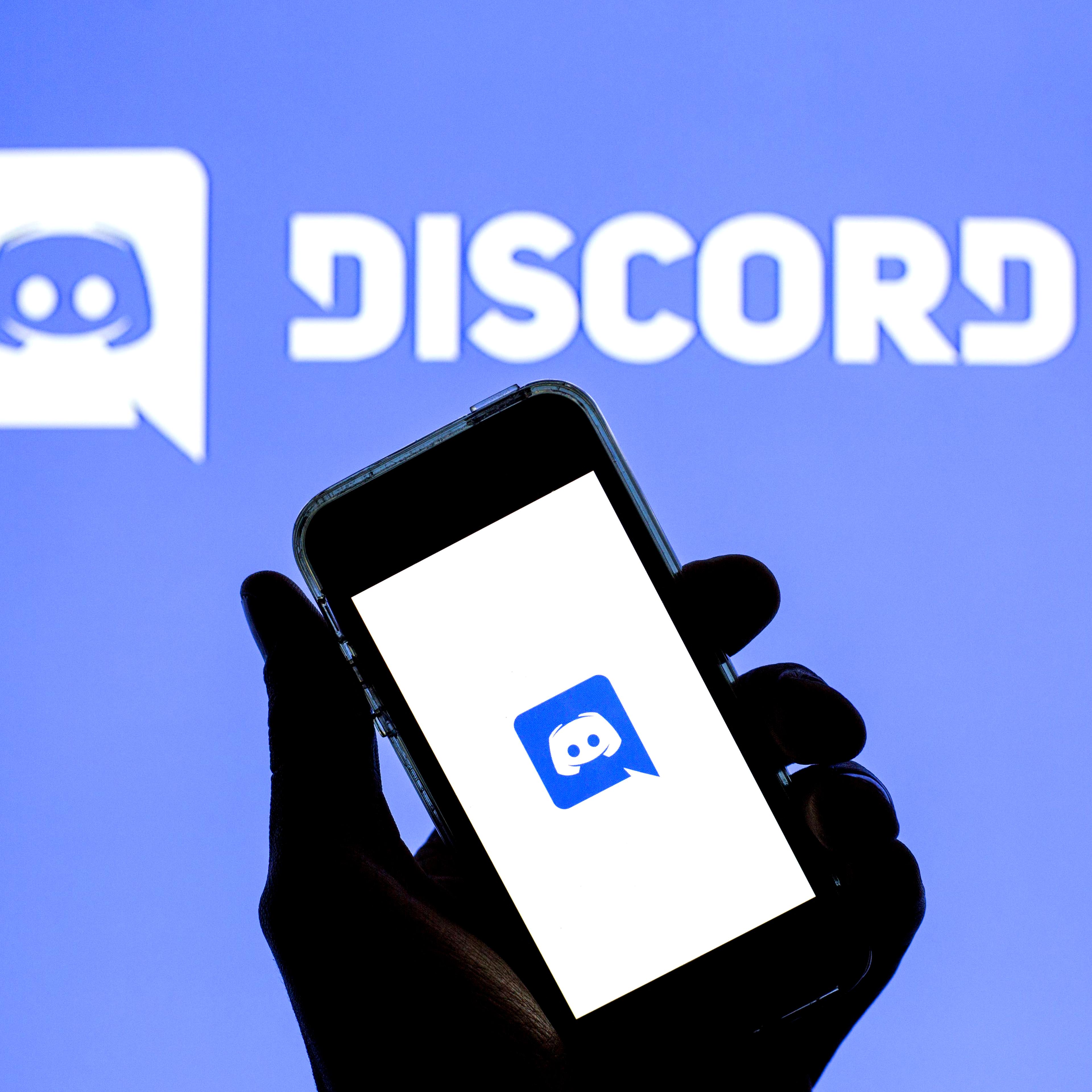In this photo illustration a Discord logo in seen displayed