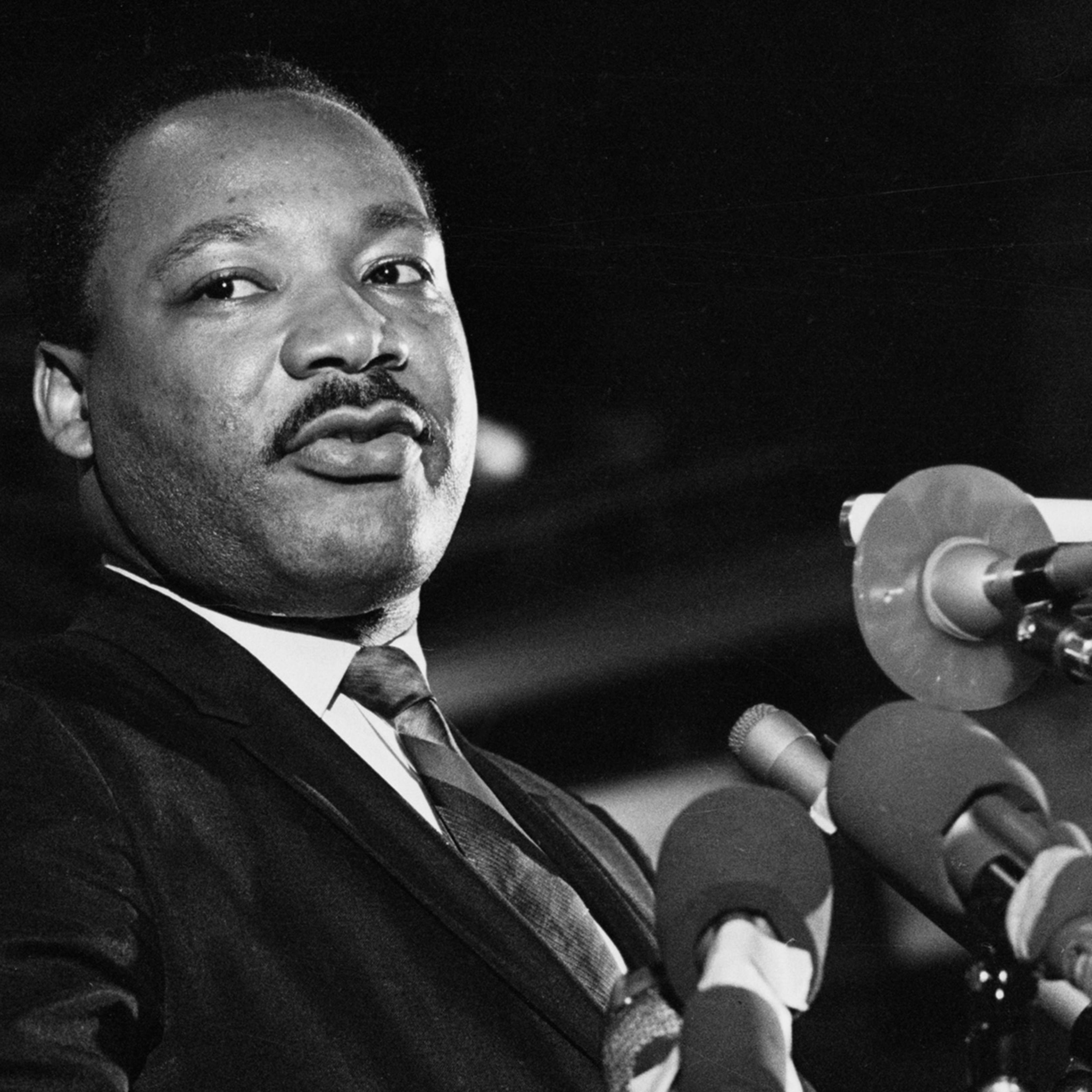Martin Luther King speaking in Memphis, Tenn., on April 3, 1968, the day before he was assassinated.