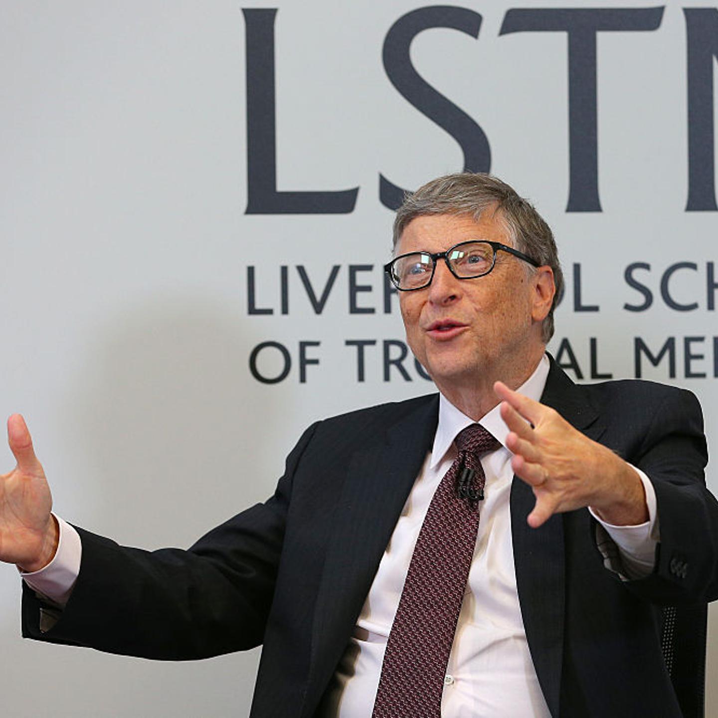 Co-founder of Microsoft Bill Gates during a visit to the Liverpool School of Tropical Medicine in Liverpool, England, on Jan. 25.