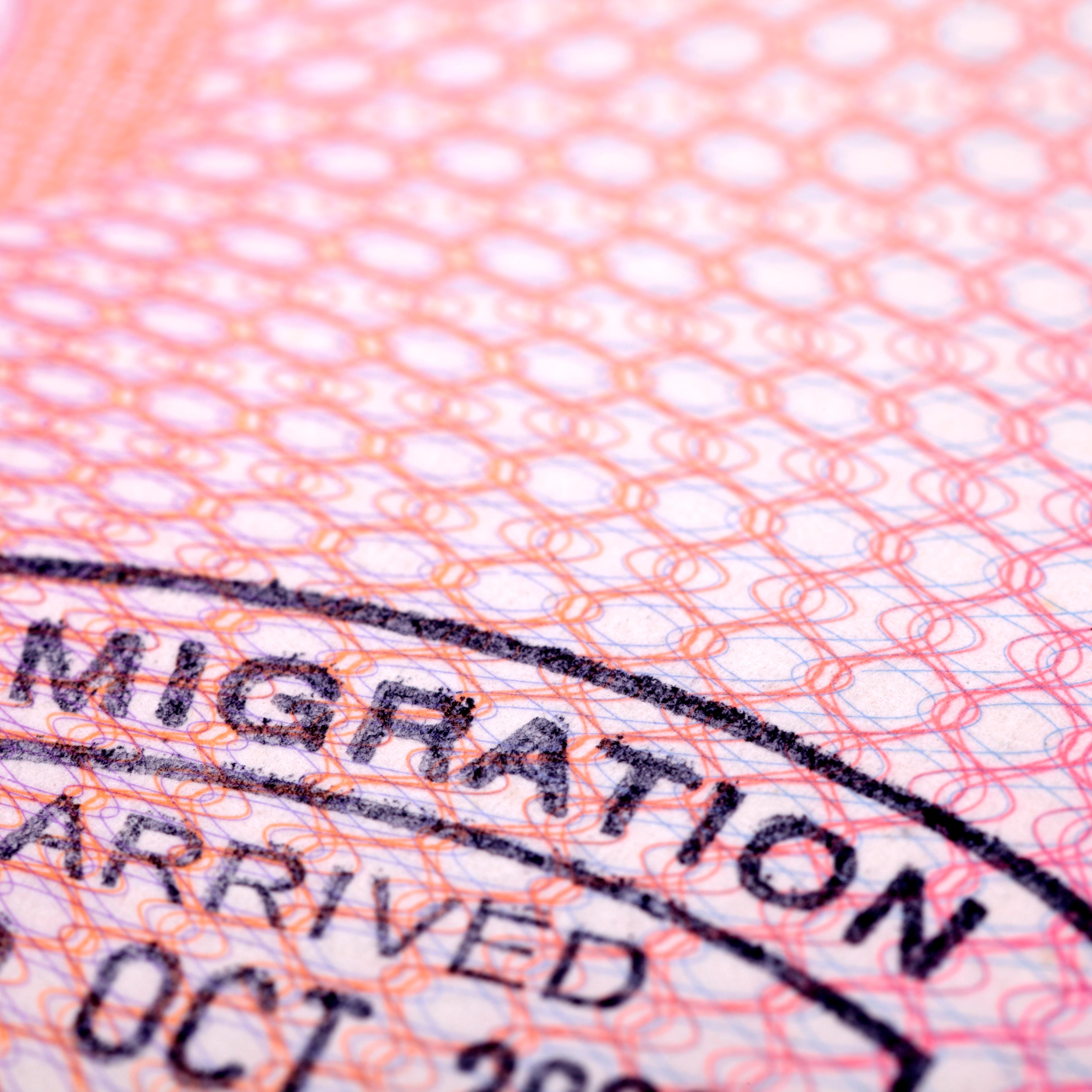 Immigration stamp