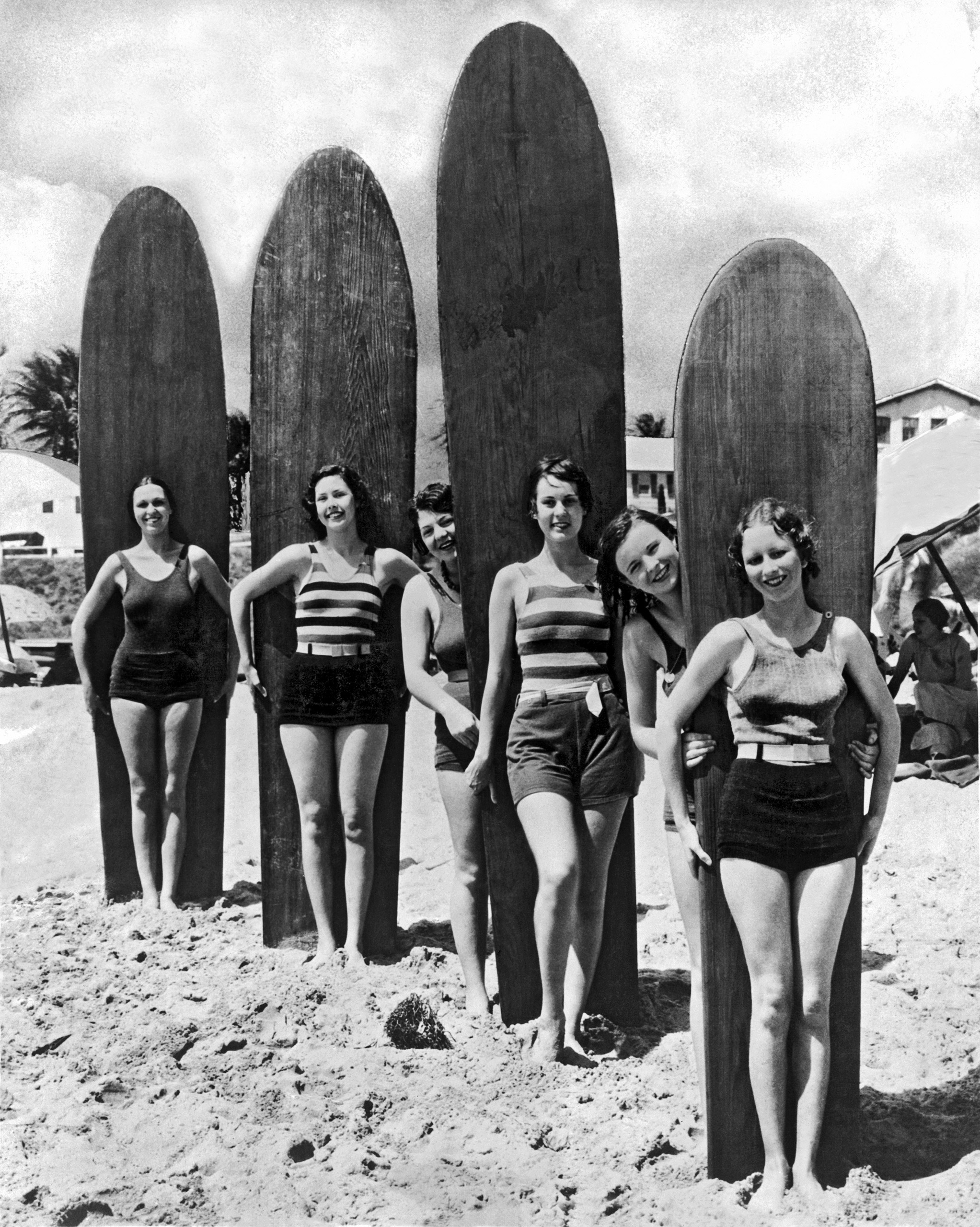 Vintage photos of surfer girls for International Surfing Day.