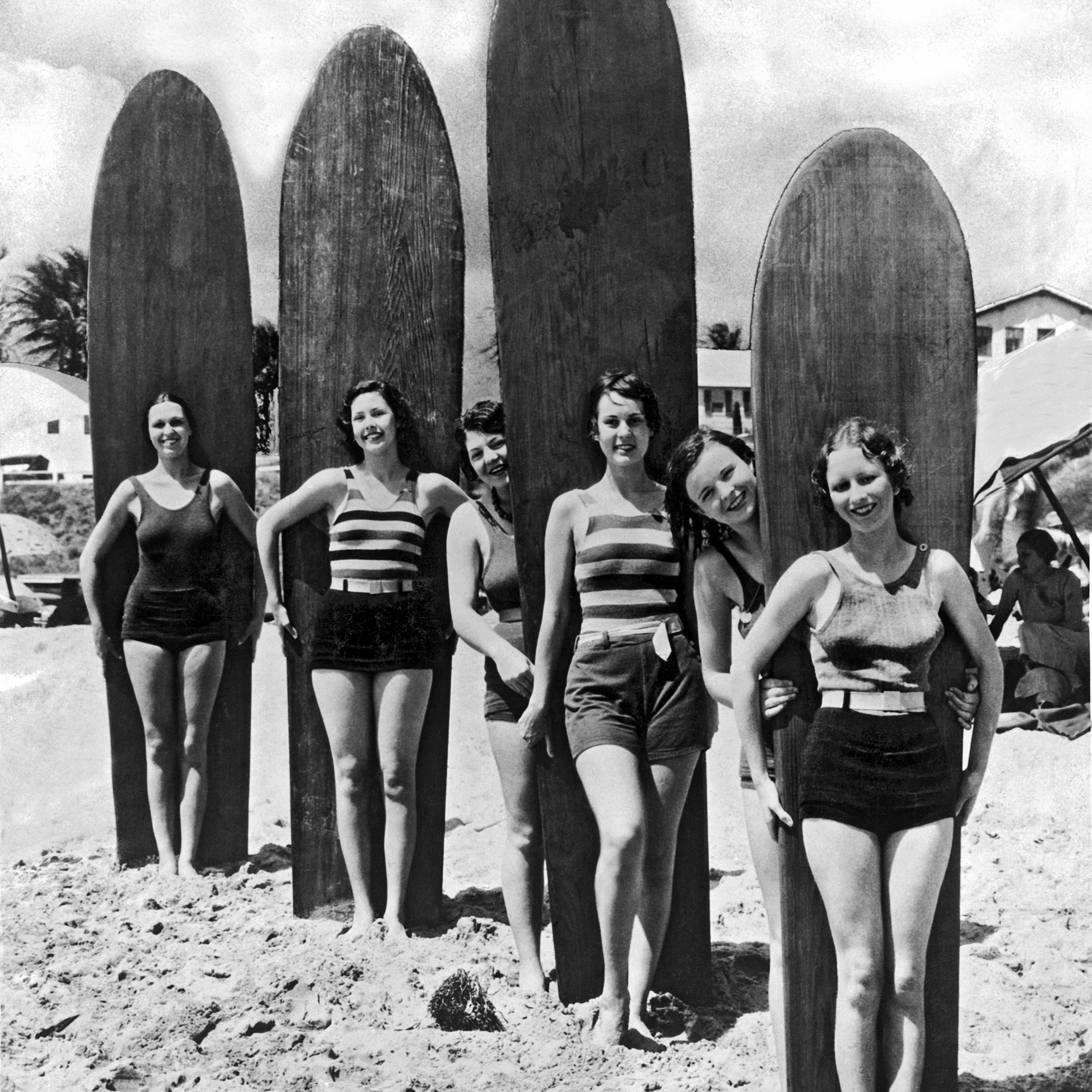 Vintage photos of surfer girls for International Surfing Day.