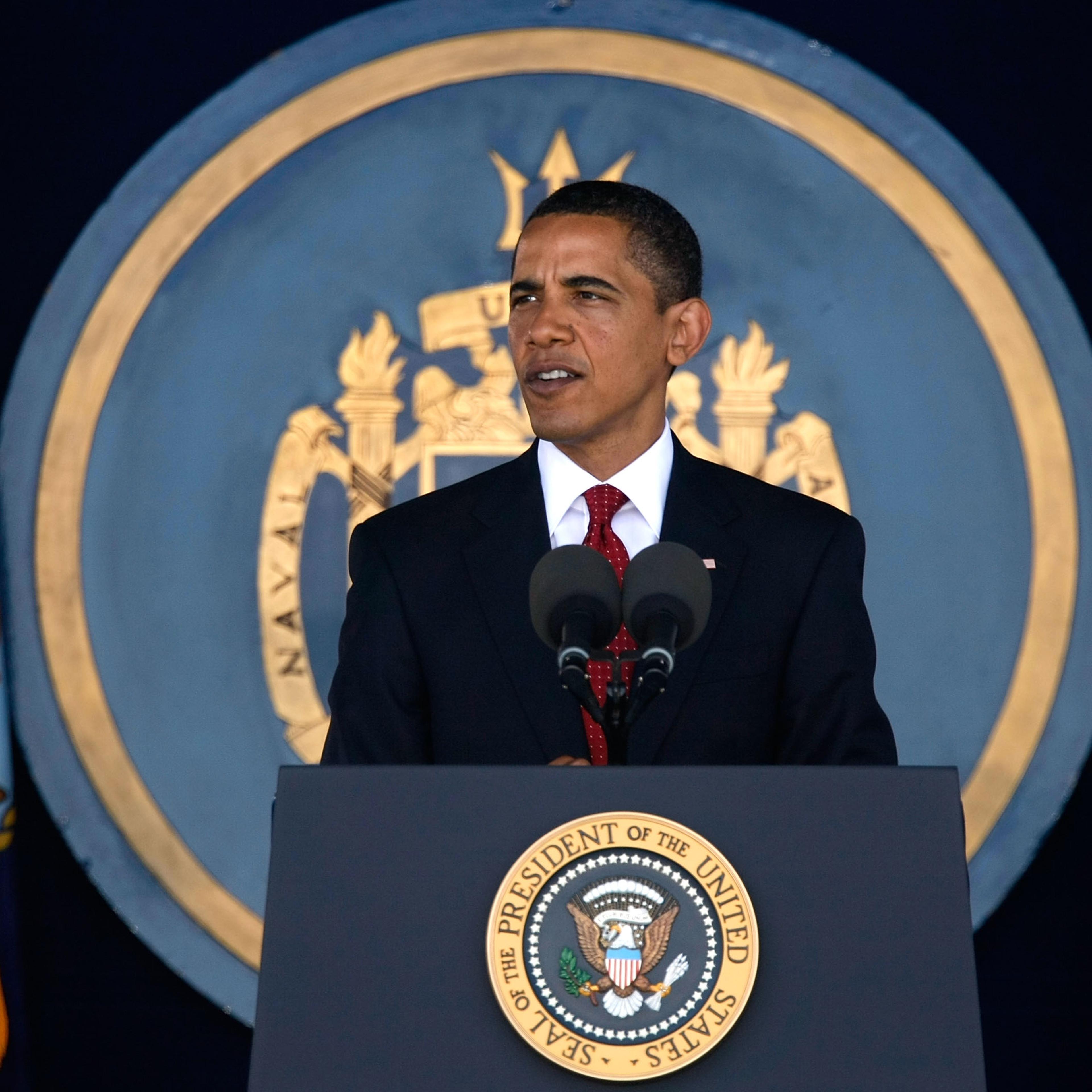 Obama Delivers Commencement Address At U.S. Naval Academy
