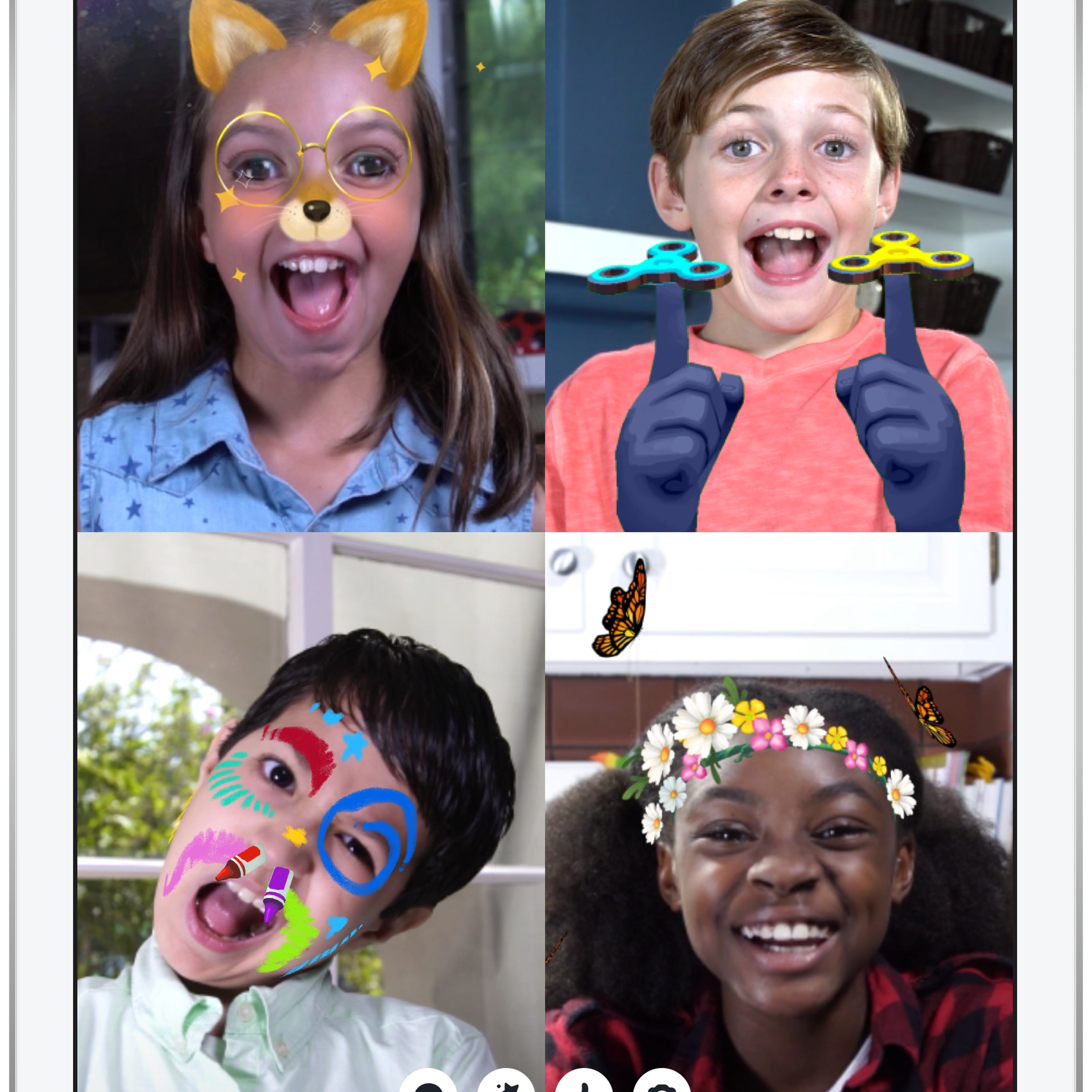 A screenshot showing Facebook's Messenger Kids app