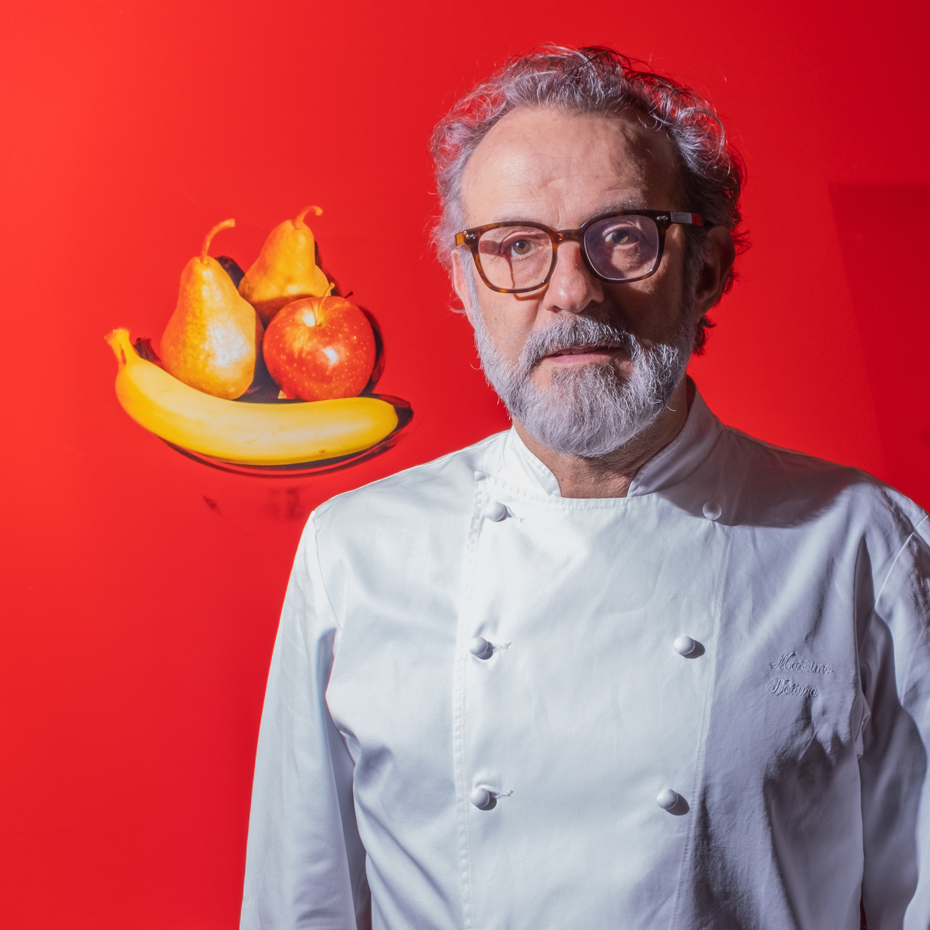 Chef Massimo Bottura photographed inside his new hotel, Casa Maria Luigia, in Modena on Dec. 16, 2021