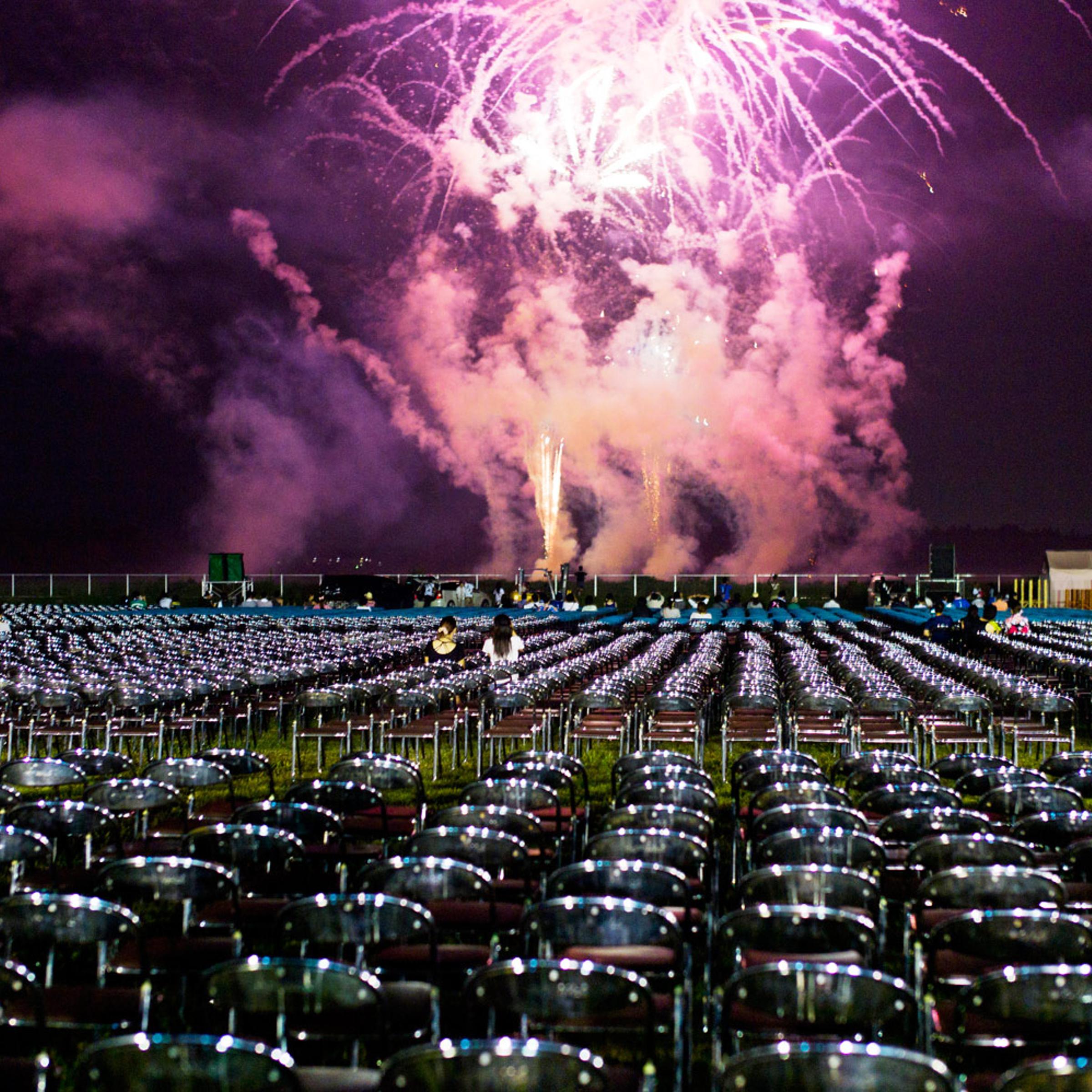 Fireworks brighten the sky over Soma, Japan, August 13, 2011. The display was to commemorate those who died after the massive earthquake and tsunami in March.