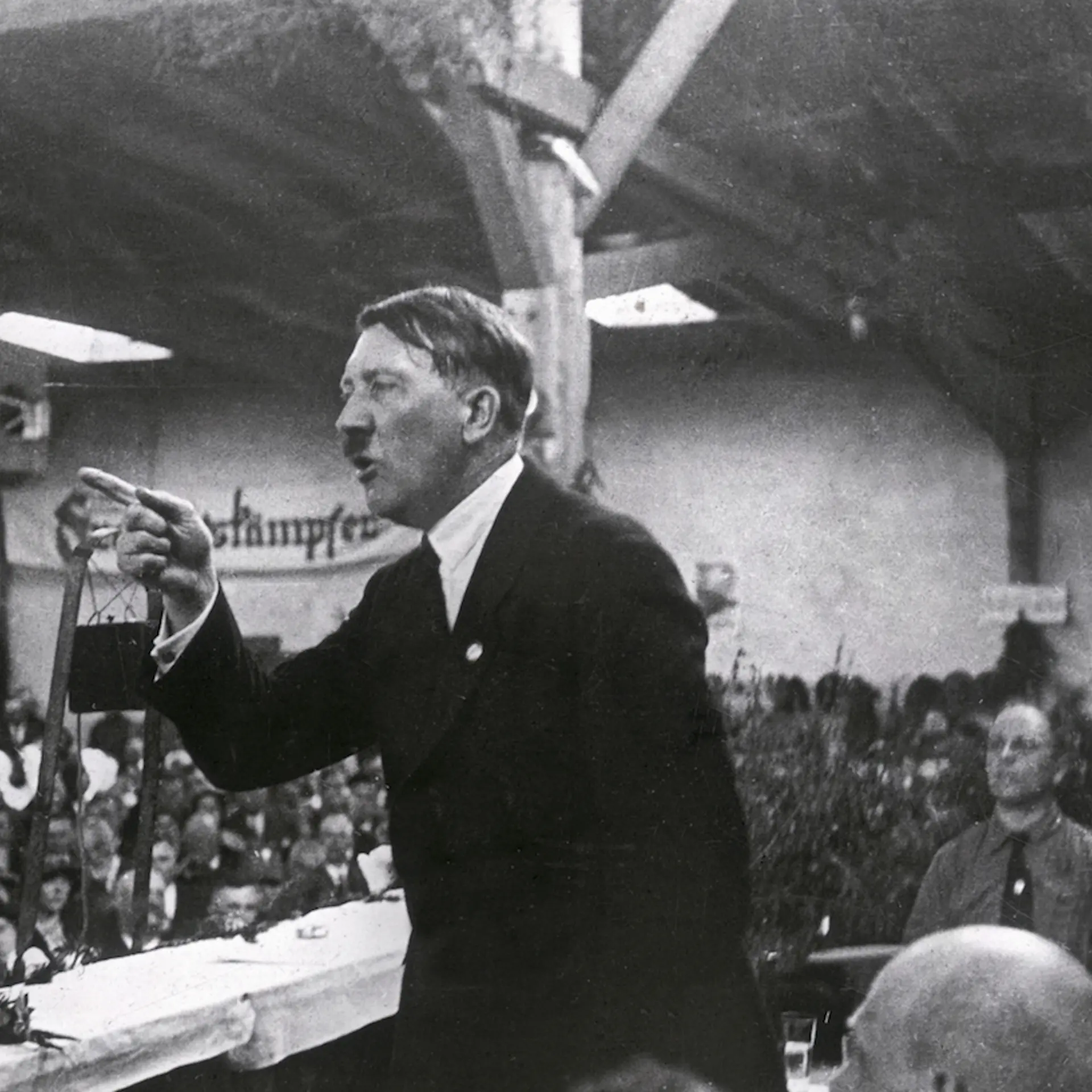 Adolf Hitler holding a speech