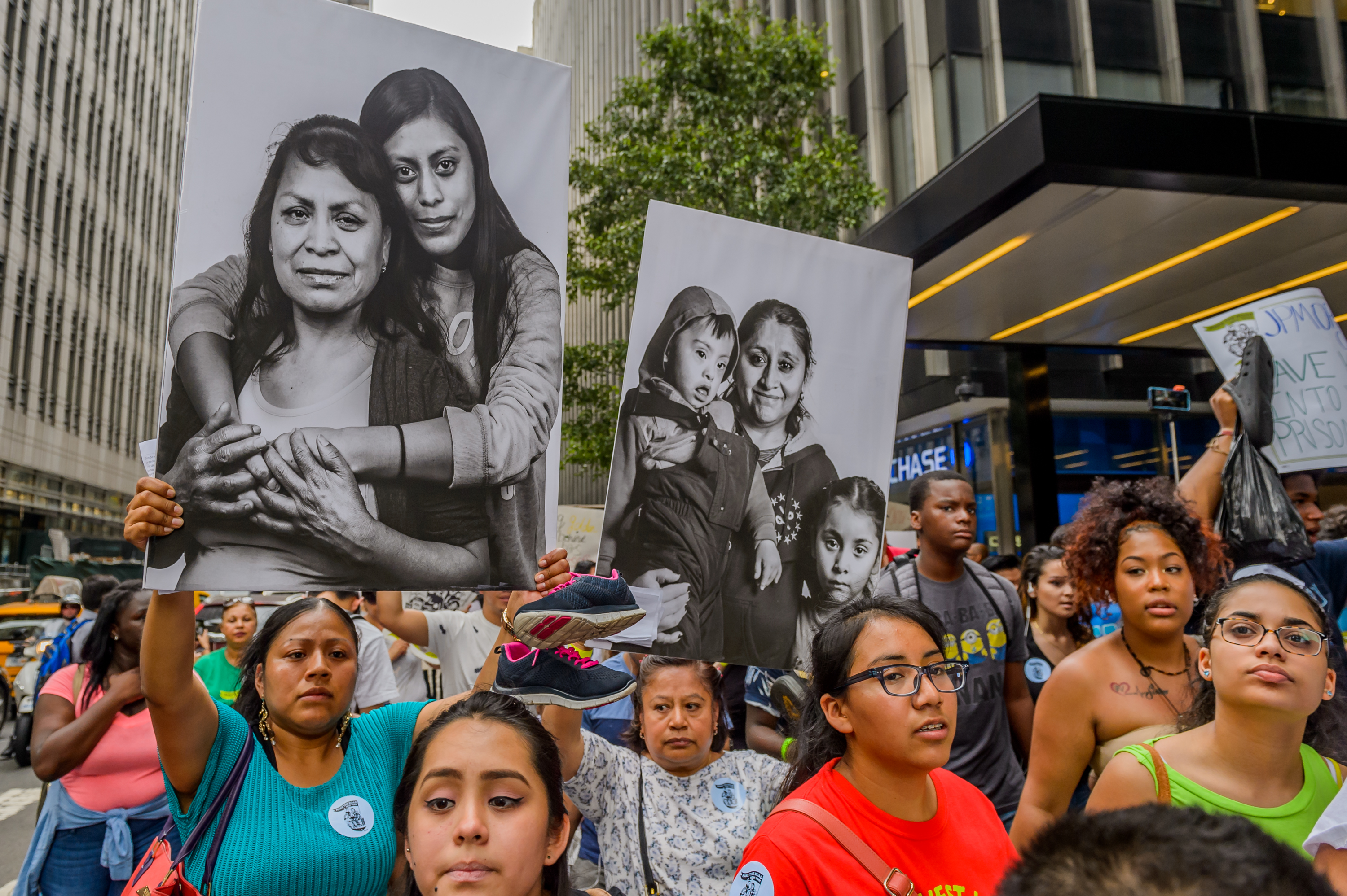 Hundreds of immigrants and allies in New York City protested