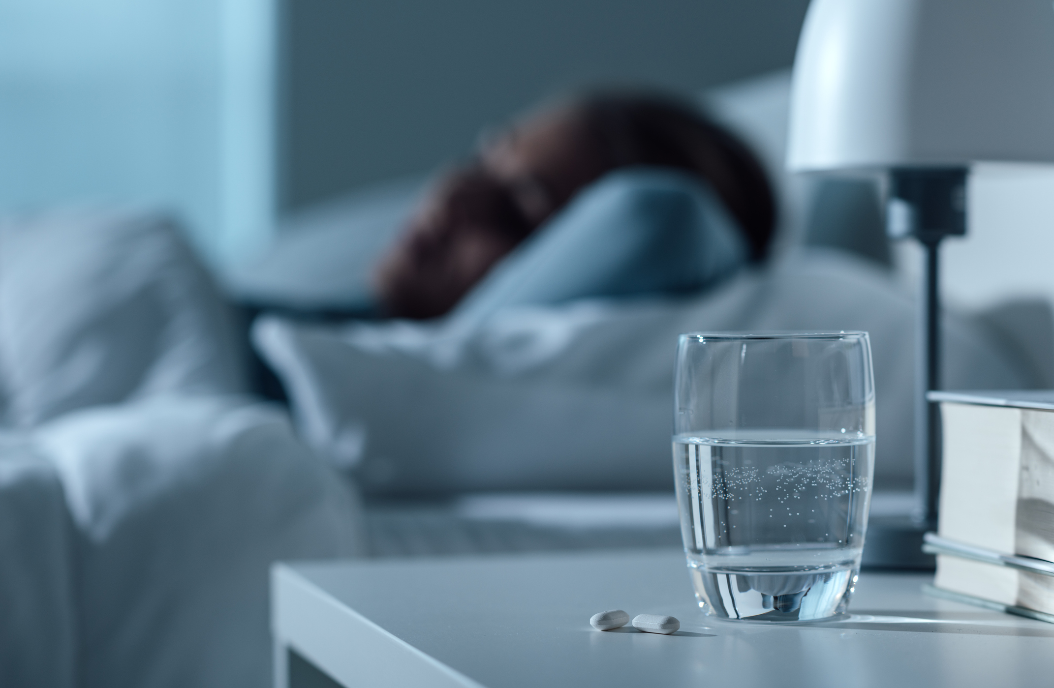 Woman with sleeping pills